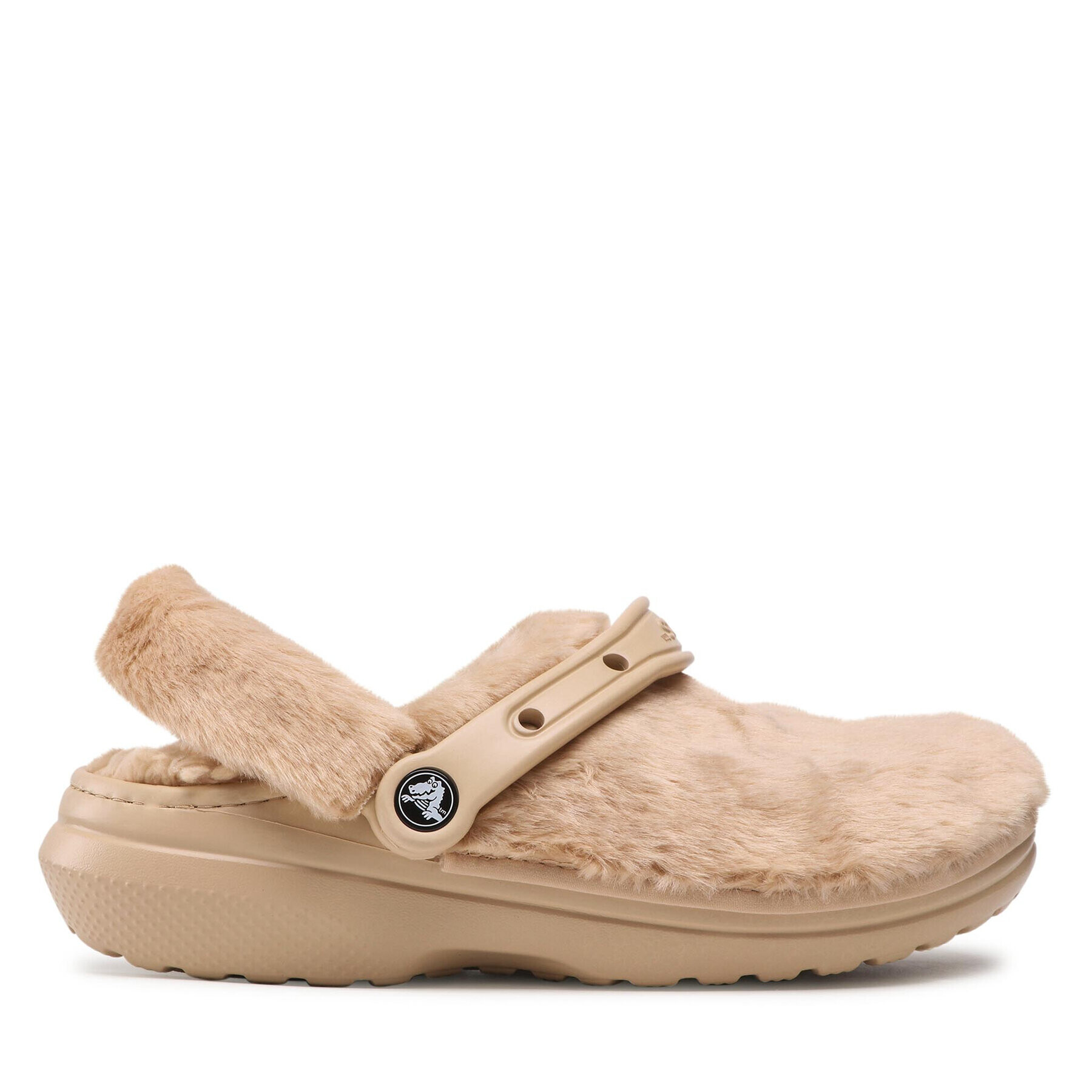 Crocs Чехли Classic Fur Sure 207303 Бежов - Pepit.bg
