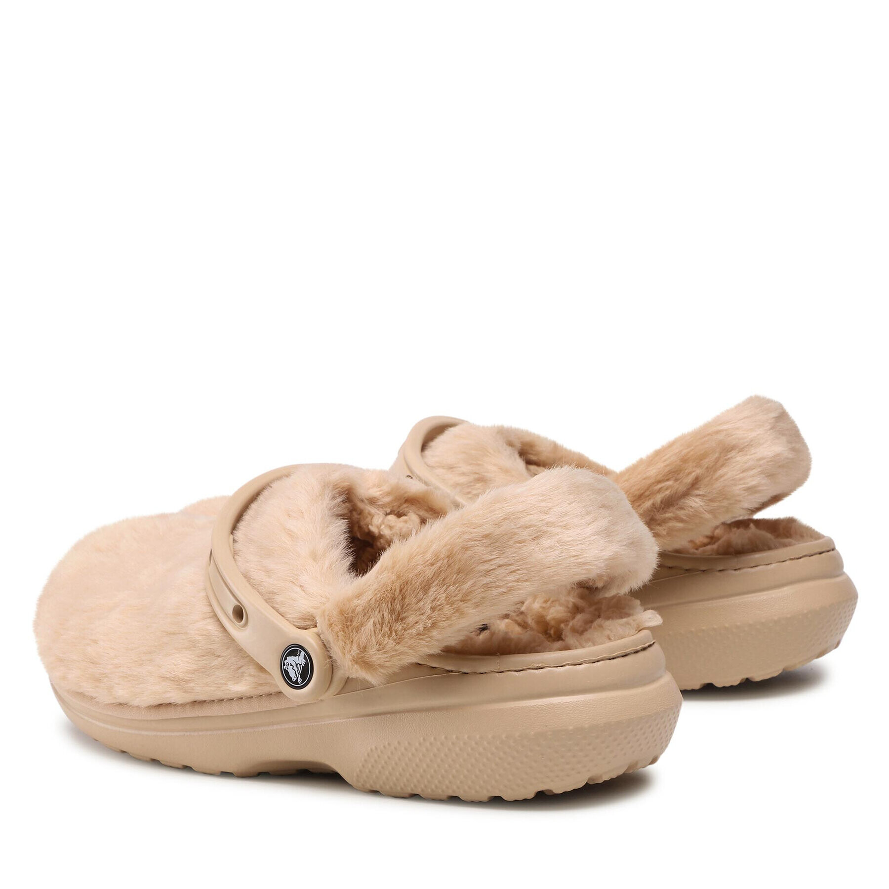 Crocs Чехли Classic Fur Sure 207303 Бежов - Pepit.bg