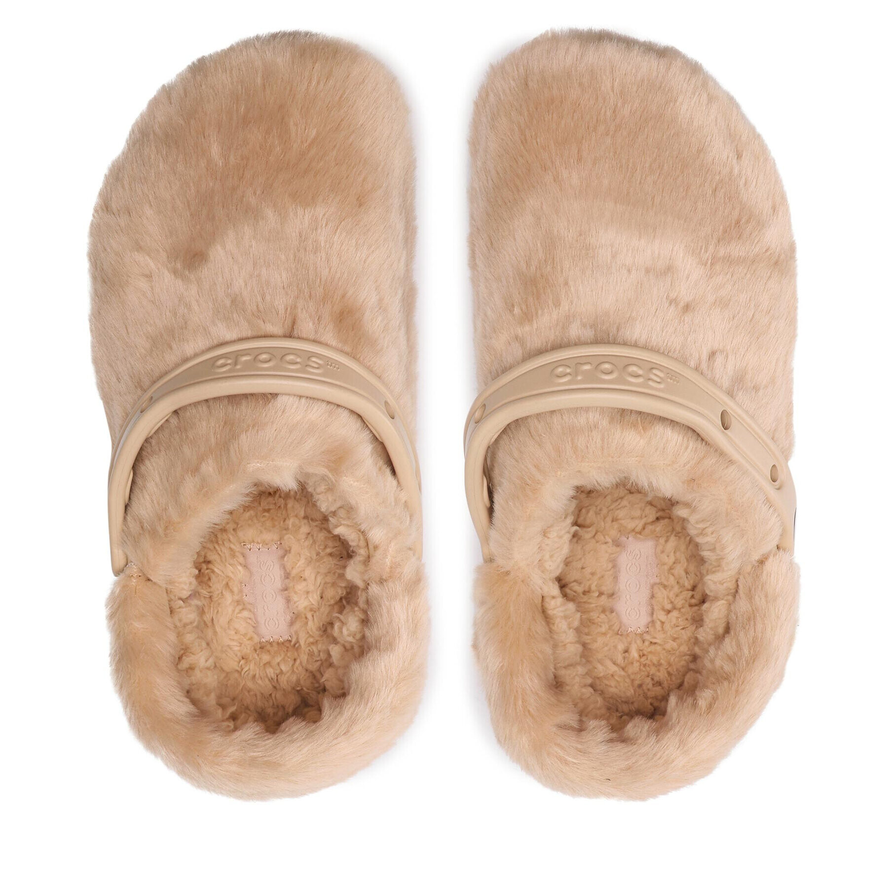 Crocs Чехли Classic Fur Sure 207303 Бежов - Pepit.bg