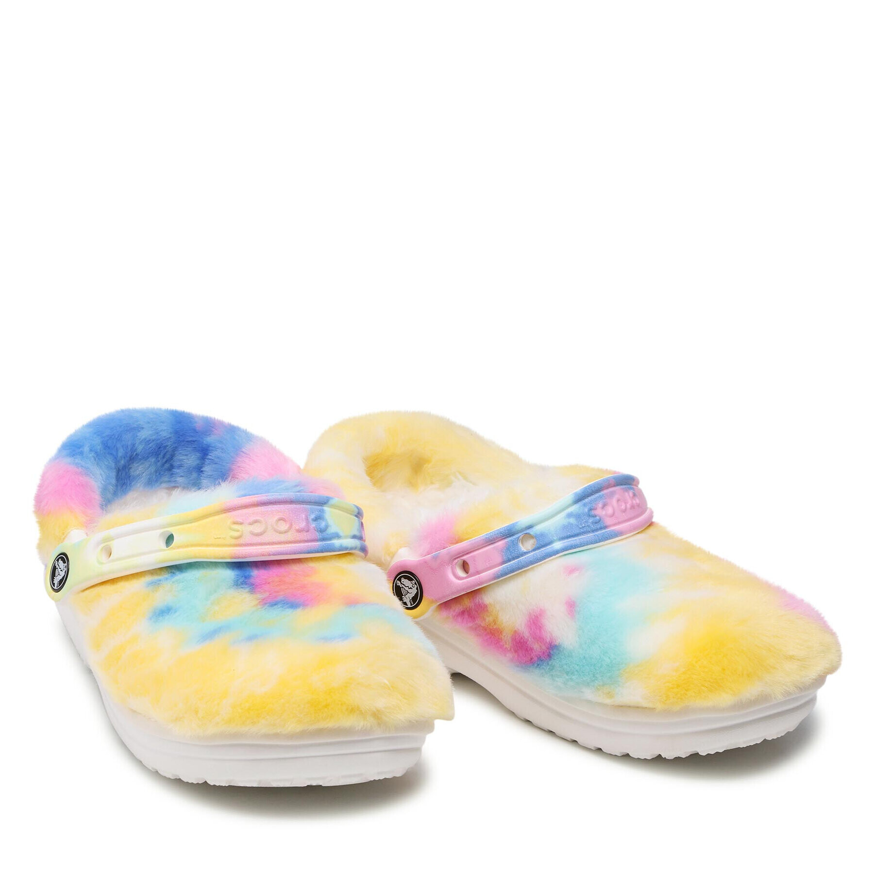 Crocs Чехли Classic Fur Sure 207303 Жълт - Pepit.bg