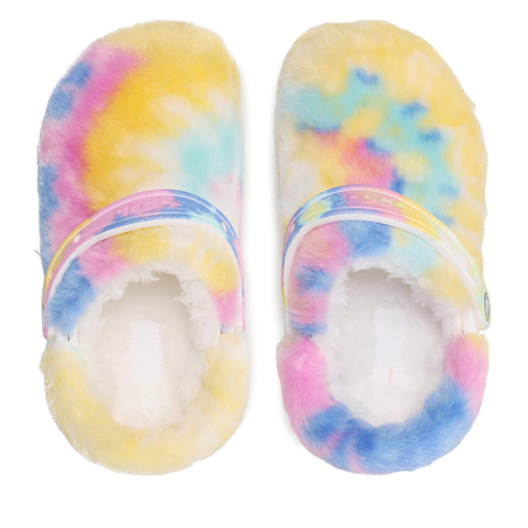 Crocs Чехли Classic Fur Sure 207303 Жълт - Pepit.bg