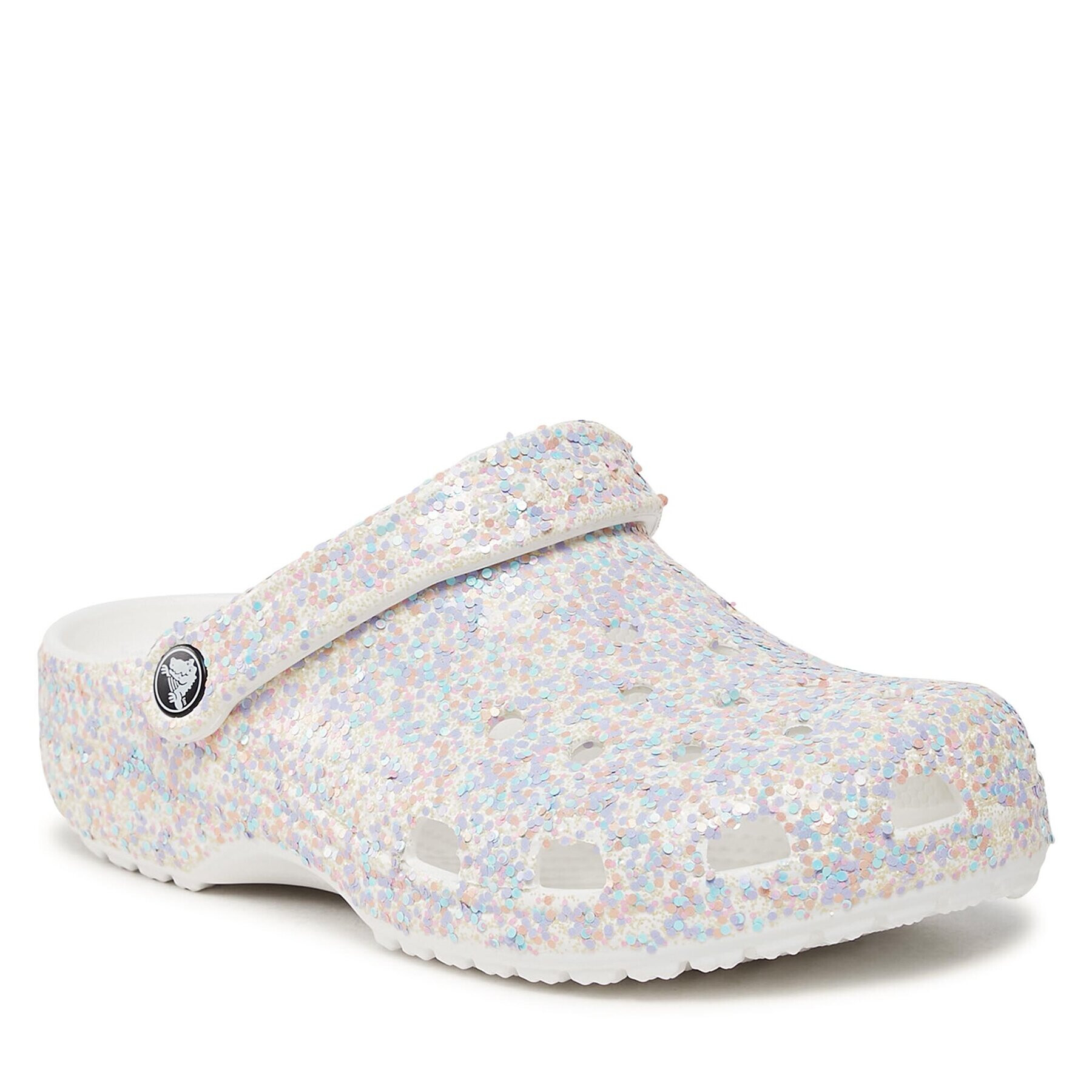 Crocs Чехли Classic Glitter Clog 205942 Бял - Pepit.bg