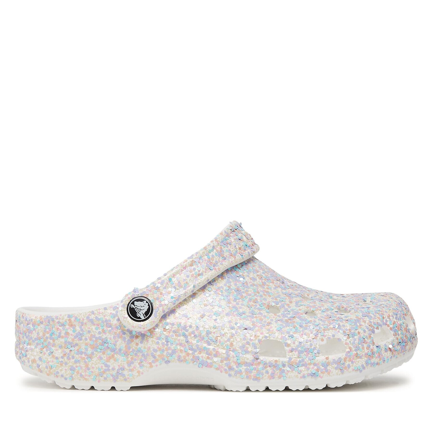 Crocs Чехли Classic Glitter Clog 205942 Бял - Pepit.bg