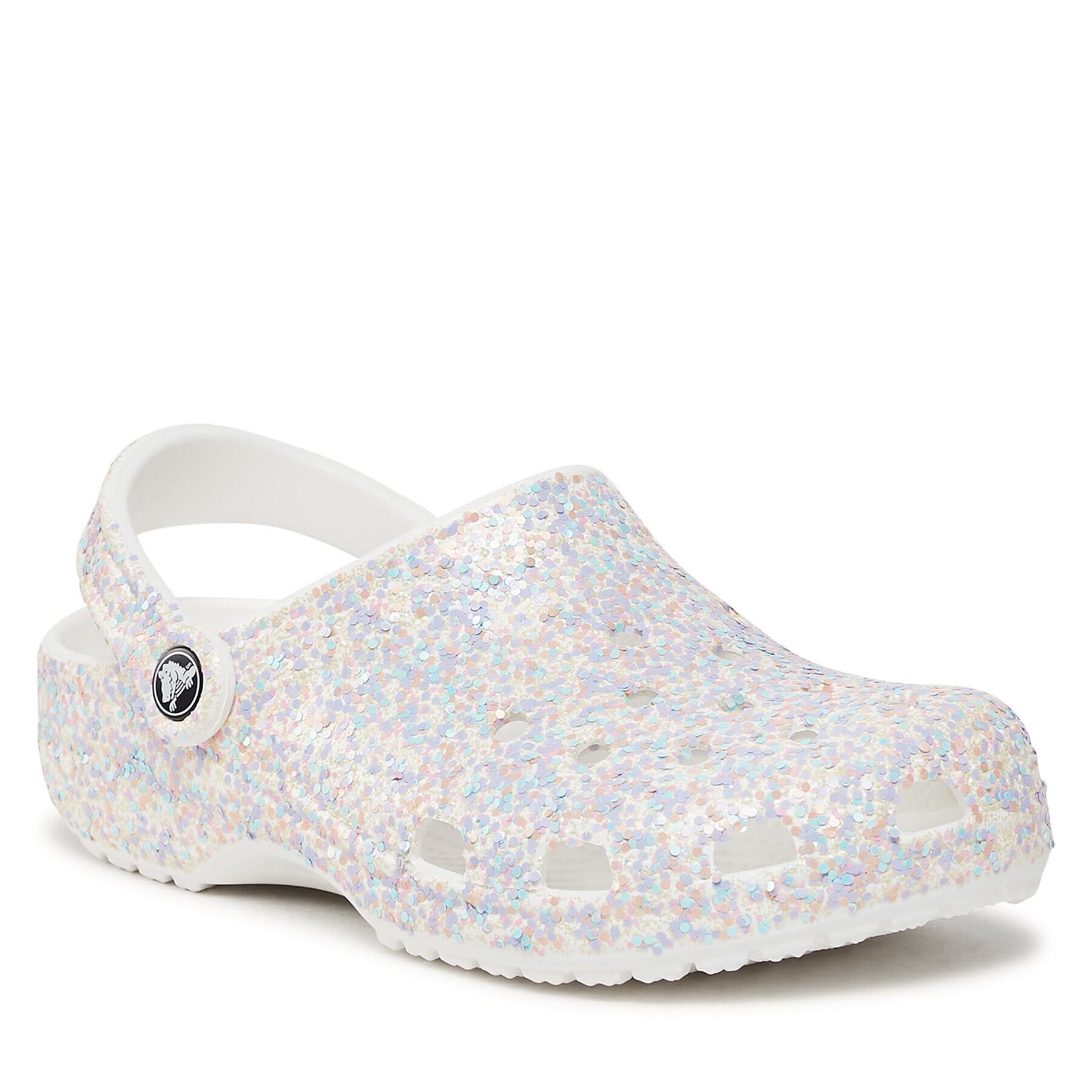 Crocs Чехли Classic Glitter Clog 205942 Бял - Pepit.bg