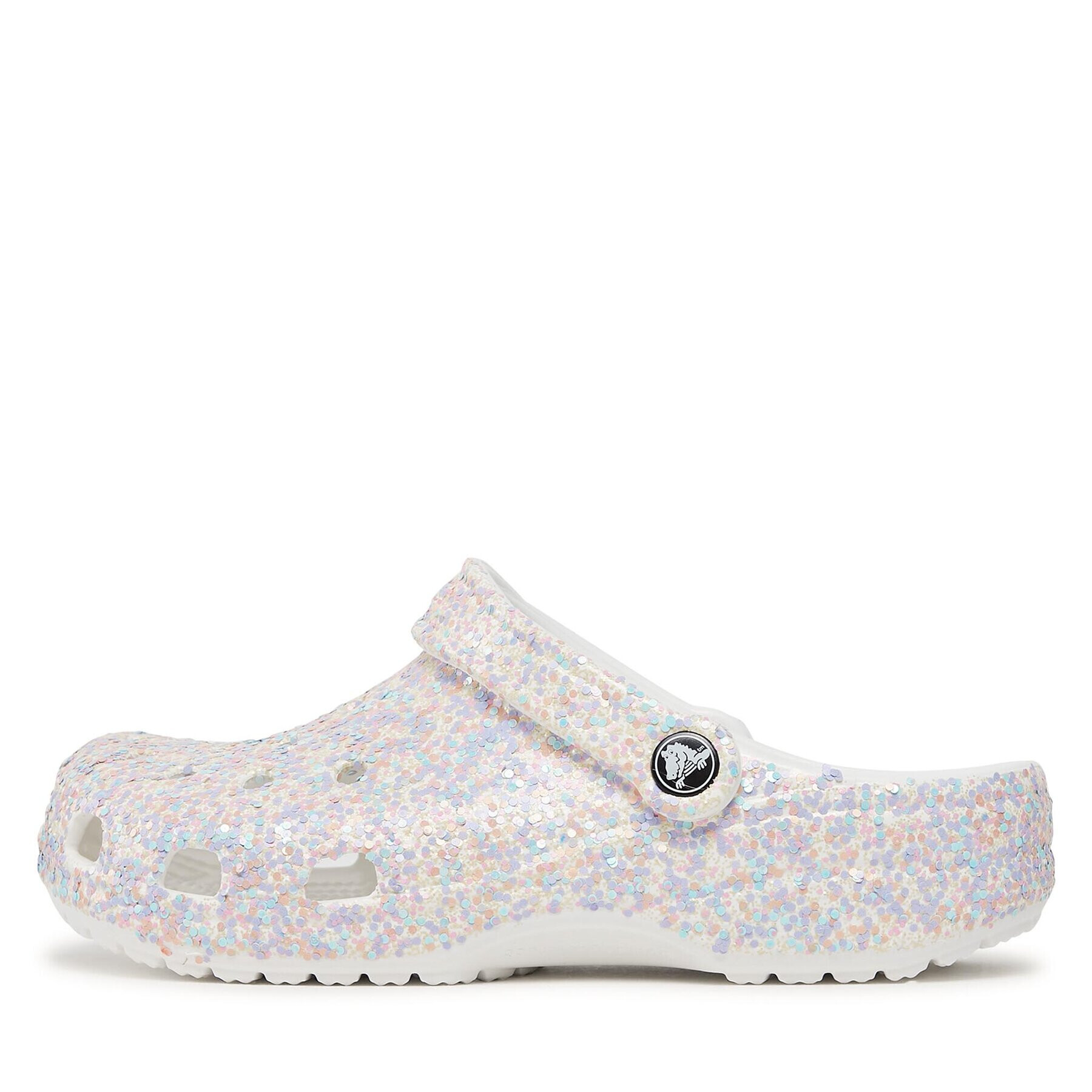 Crocs Чехли Classic Glitter Clog 205942 Бял - Pepit.bg