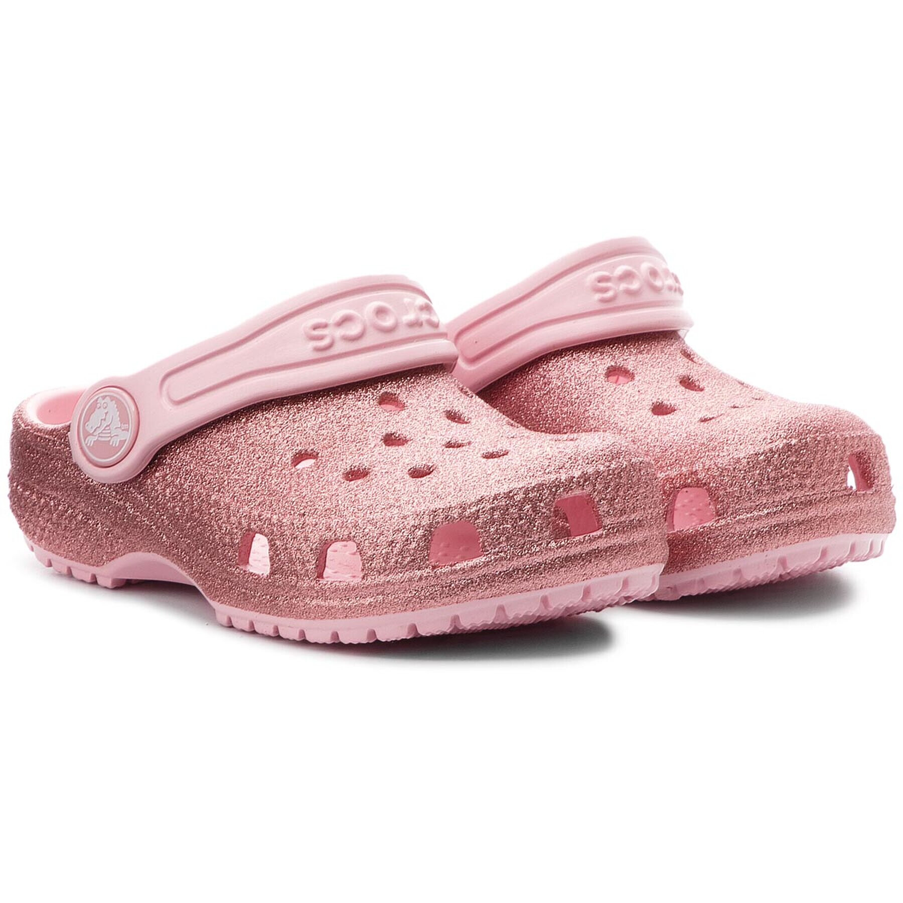 Crocs Чехли Classic Glitter Clog K 205441 Розов - Pepit.bg