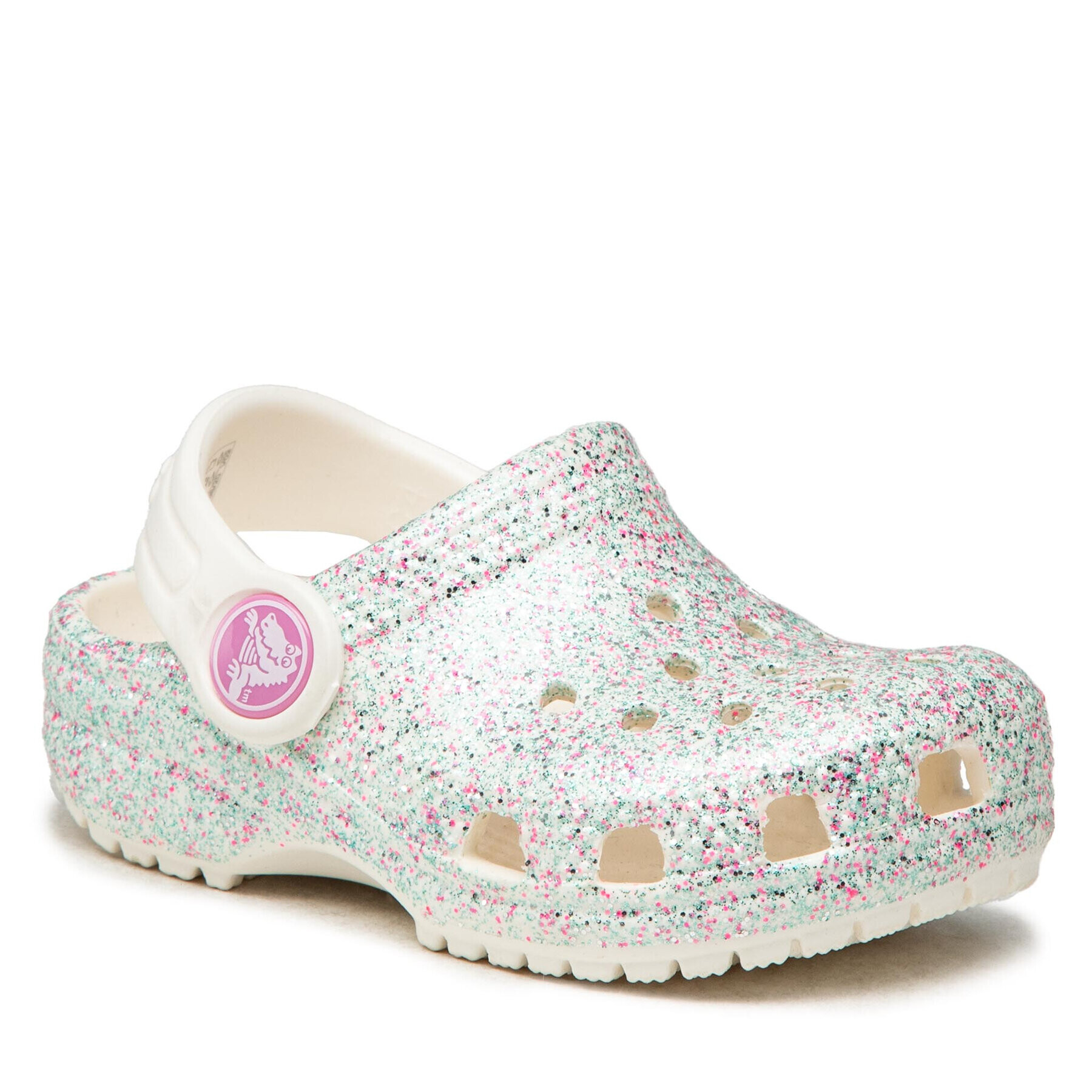 Crocs Чехли Classic Glitter Clog K 205441 Сребрист - Pepit.bg