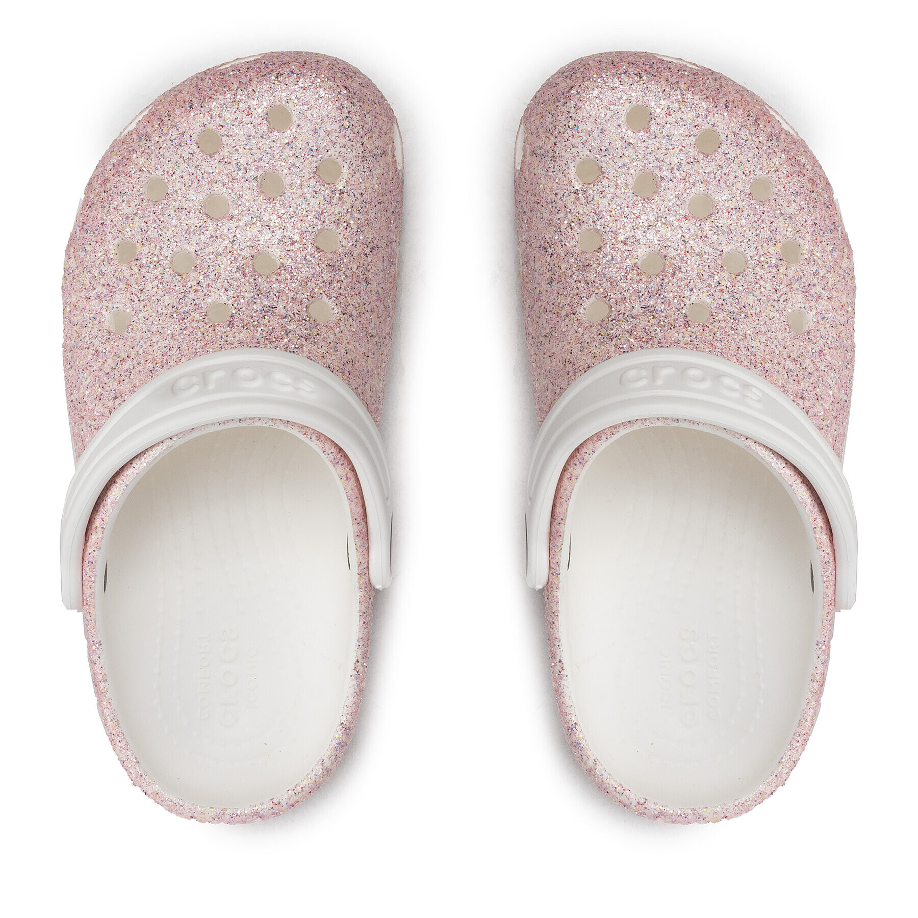 Crocs Чехли Classic Glitter Clog K 206993 Розов - Pepit.bg