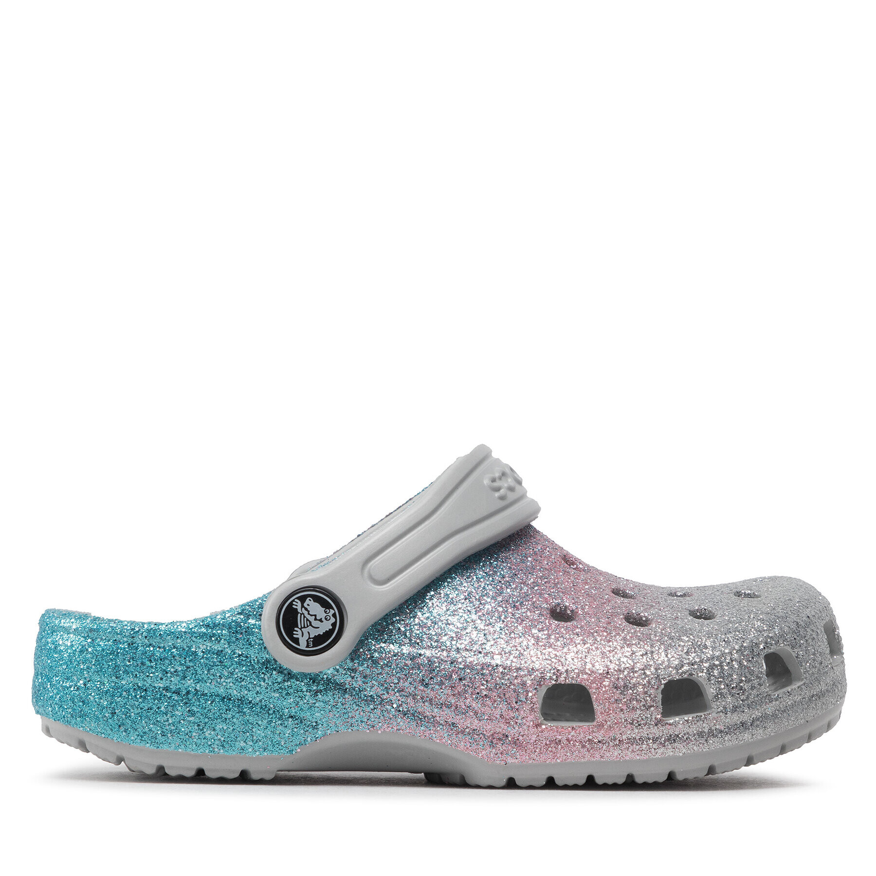 Crocs Чехли Classic Glitter Clog K 206993 Сребрист - Pepit.bg