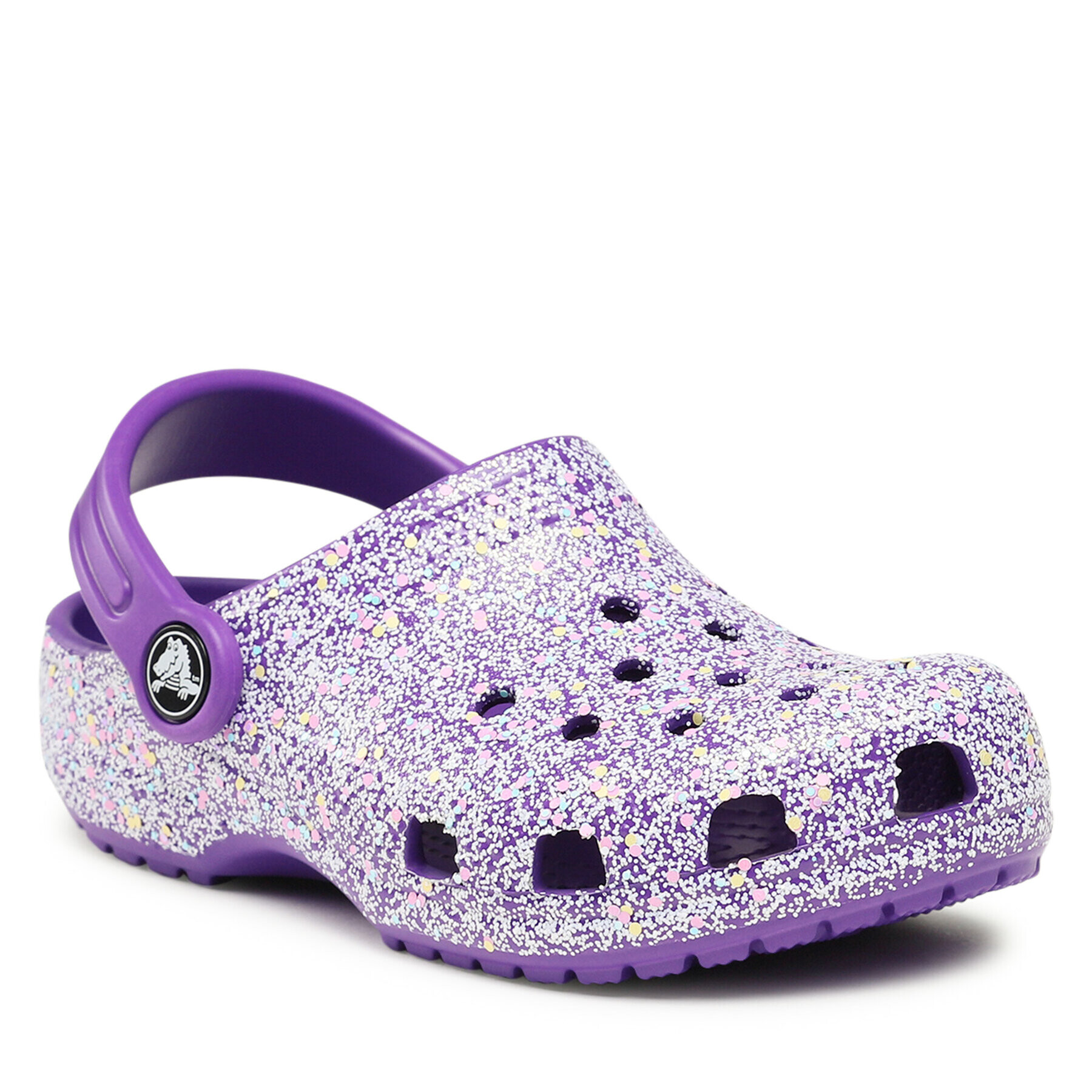 Crocs Чехли Classic Glitter Clog K 206993 Виолетов - Pepit.bg