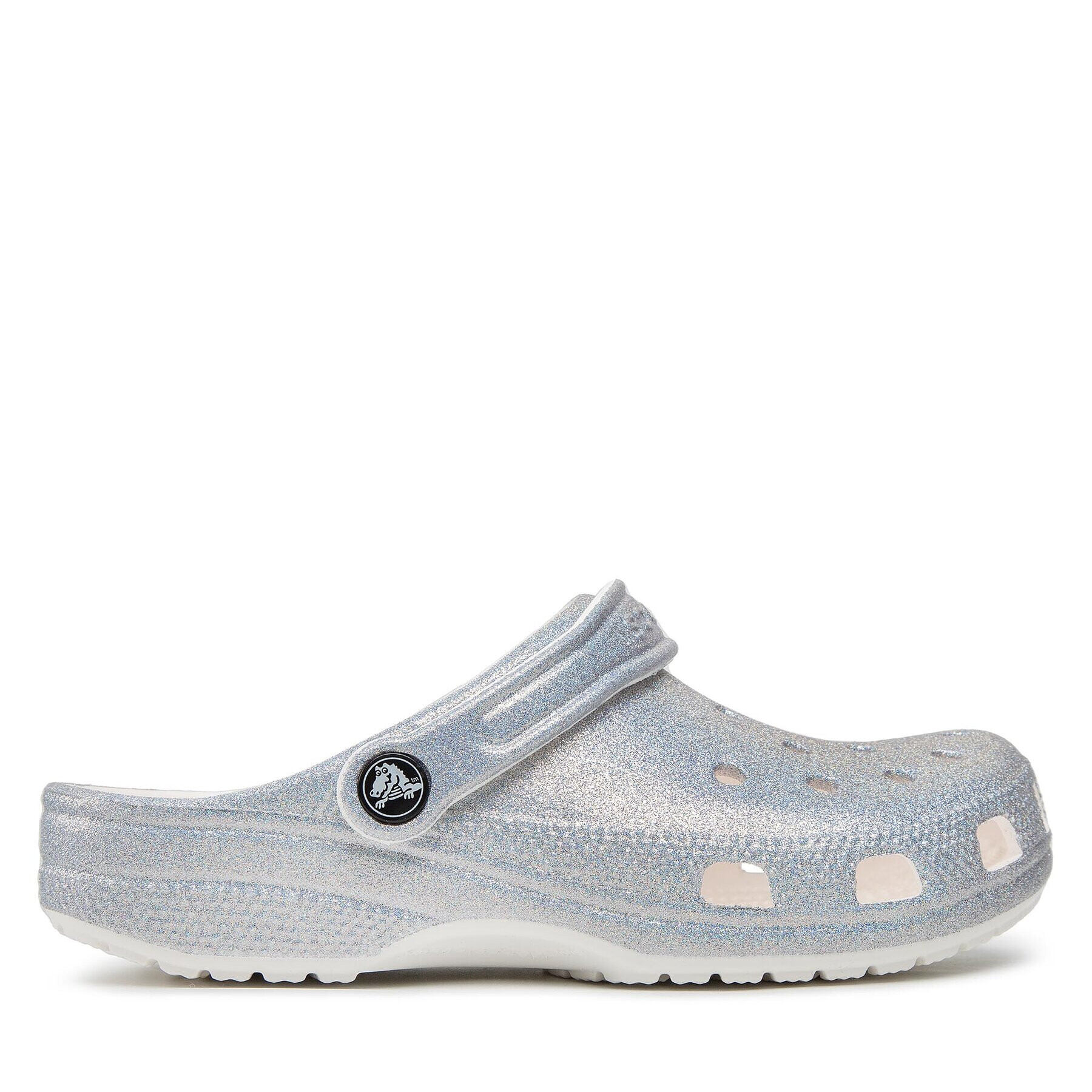 Crocs Чехли Classic Glitter II Clog 207551 Сребрист - Pepit.bg