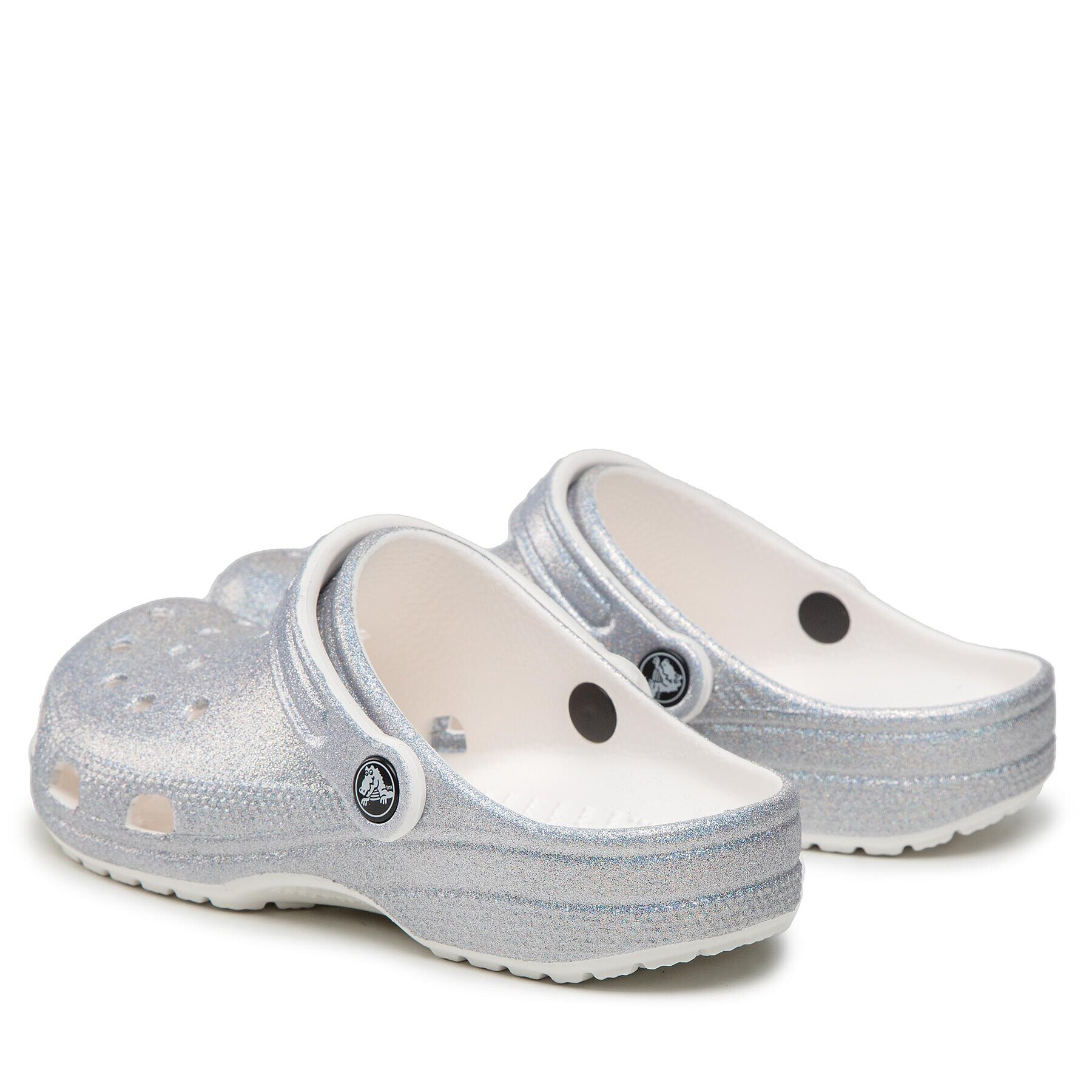 Crocs Чехли Classic Glitter II Clog 207551 Сребрист - Pepit.bg