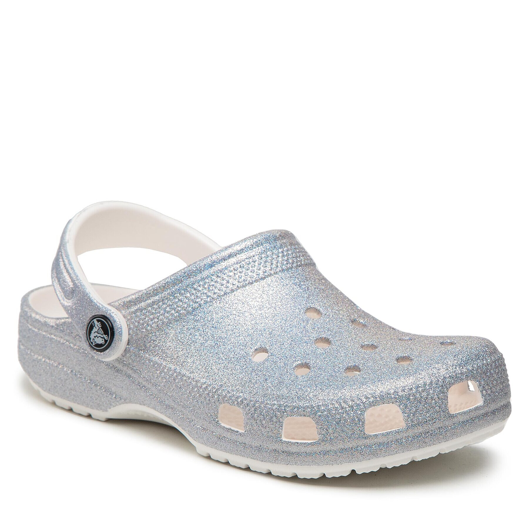 Crocs Чехли Classic Glitter II Clog 207551 Сребрист - Pepit.bg