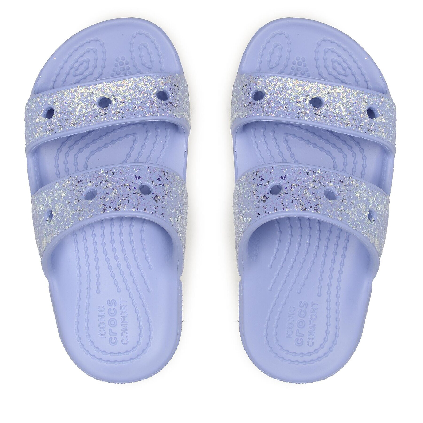 Crocs Чехли Classic Glitter Sandal K 207788 Виолетов - Pepit.bg