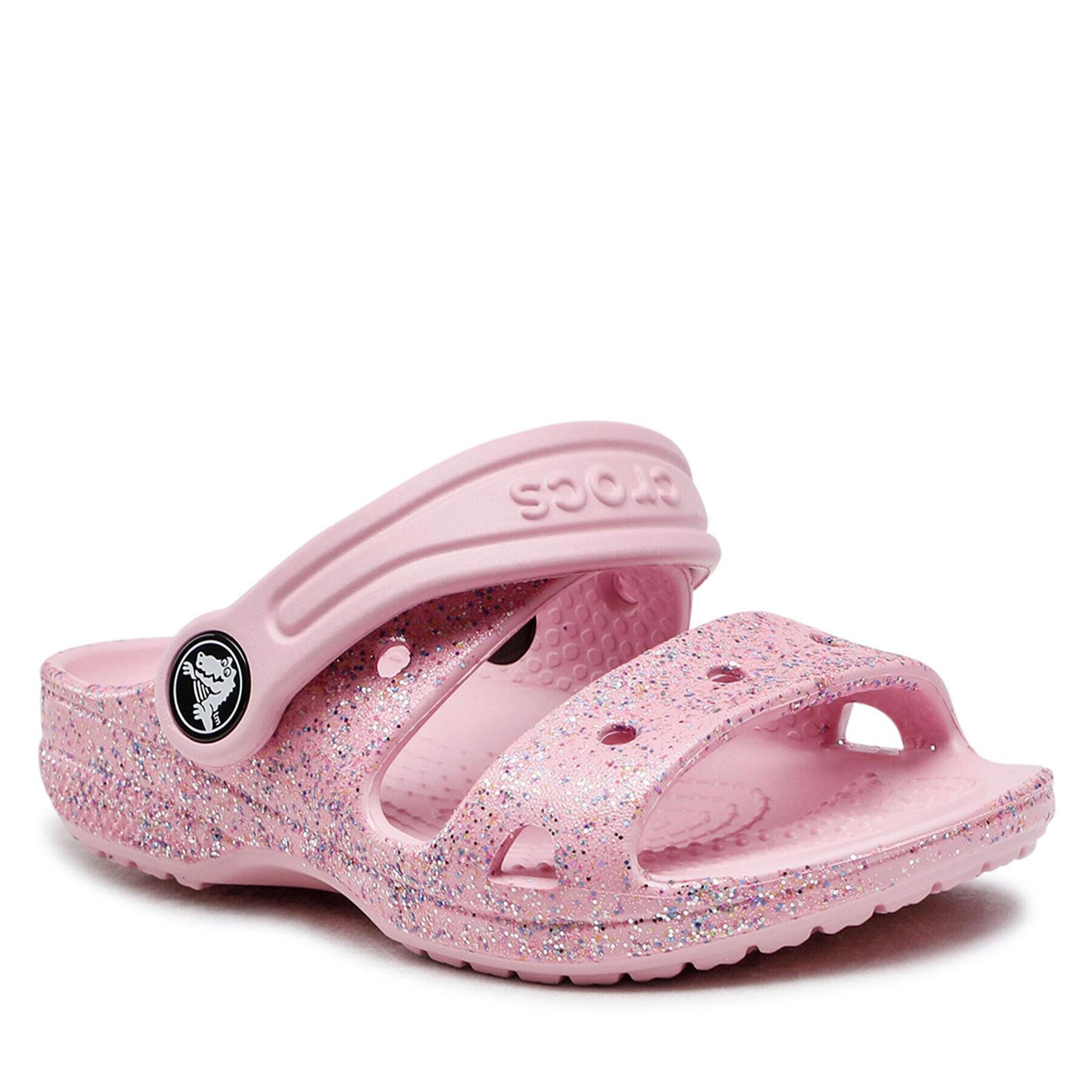 Crocs Чехли Classic Glitter Sandal T 207983 Розов - Pepit.bg