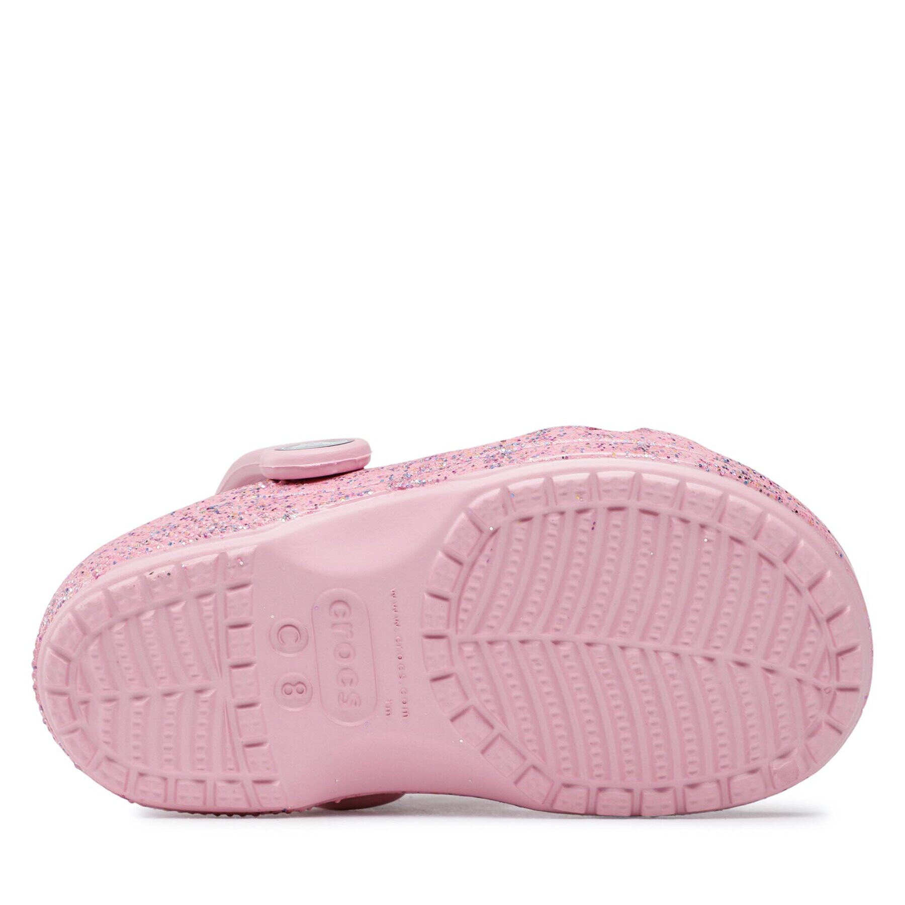Crocs Чехли Classic Glitter Sandal T 207983 Розов - Pepit.bg