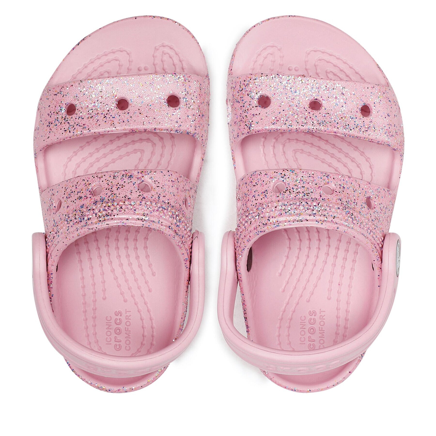 Crocs Чехли Classic Glitter Sandal T 207983 Розов - Pepit.bg