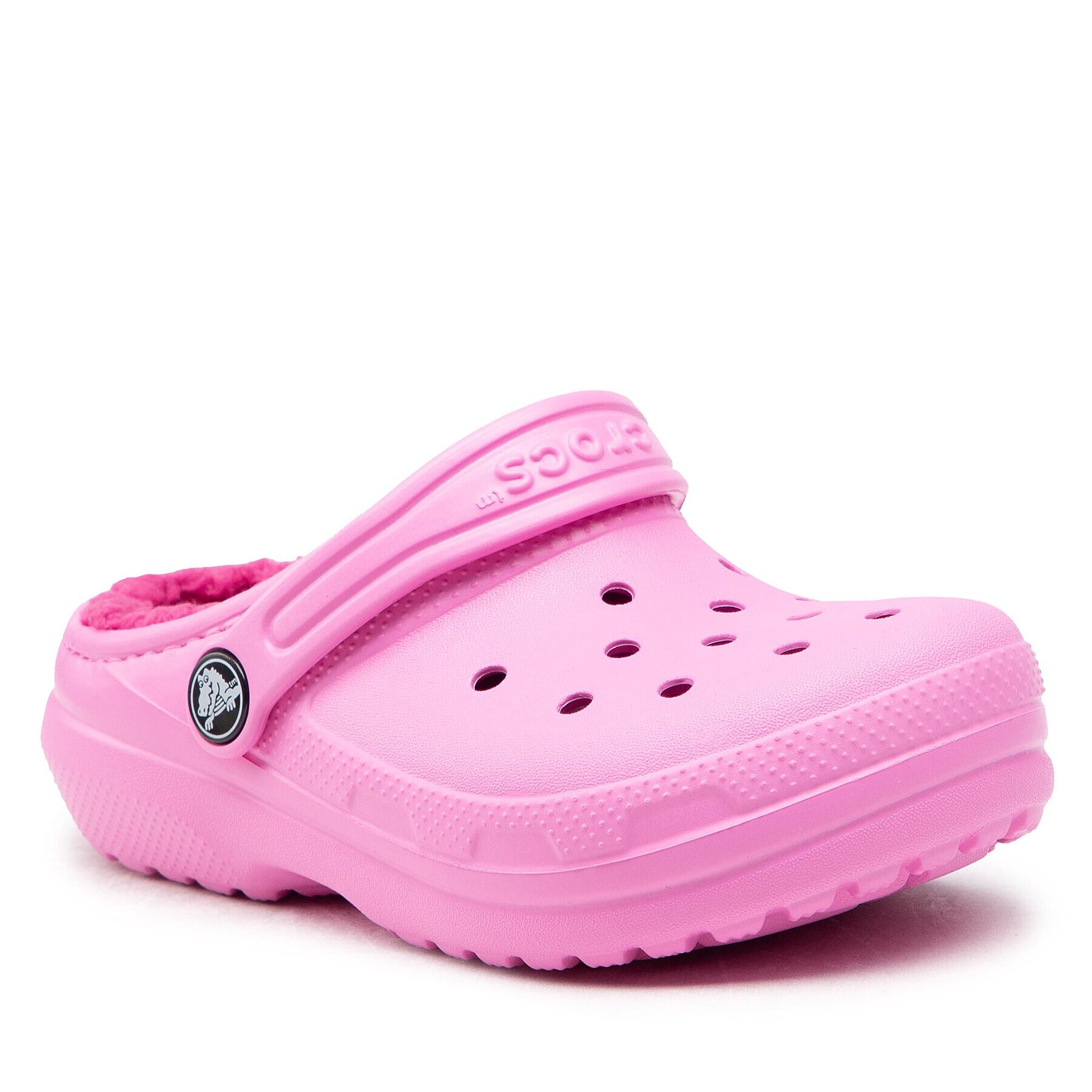 Crocs Чехли Classic Lined Clog K 207010 Розов - Pepit.bg
