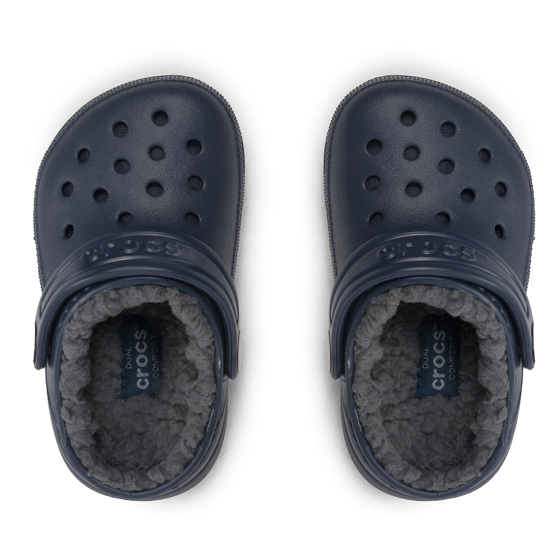 Crocs Чехли Classic Lined Clog T 207009 Тъмносин - Pepit.bg