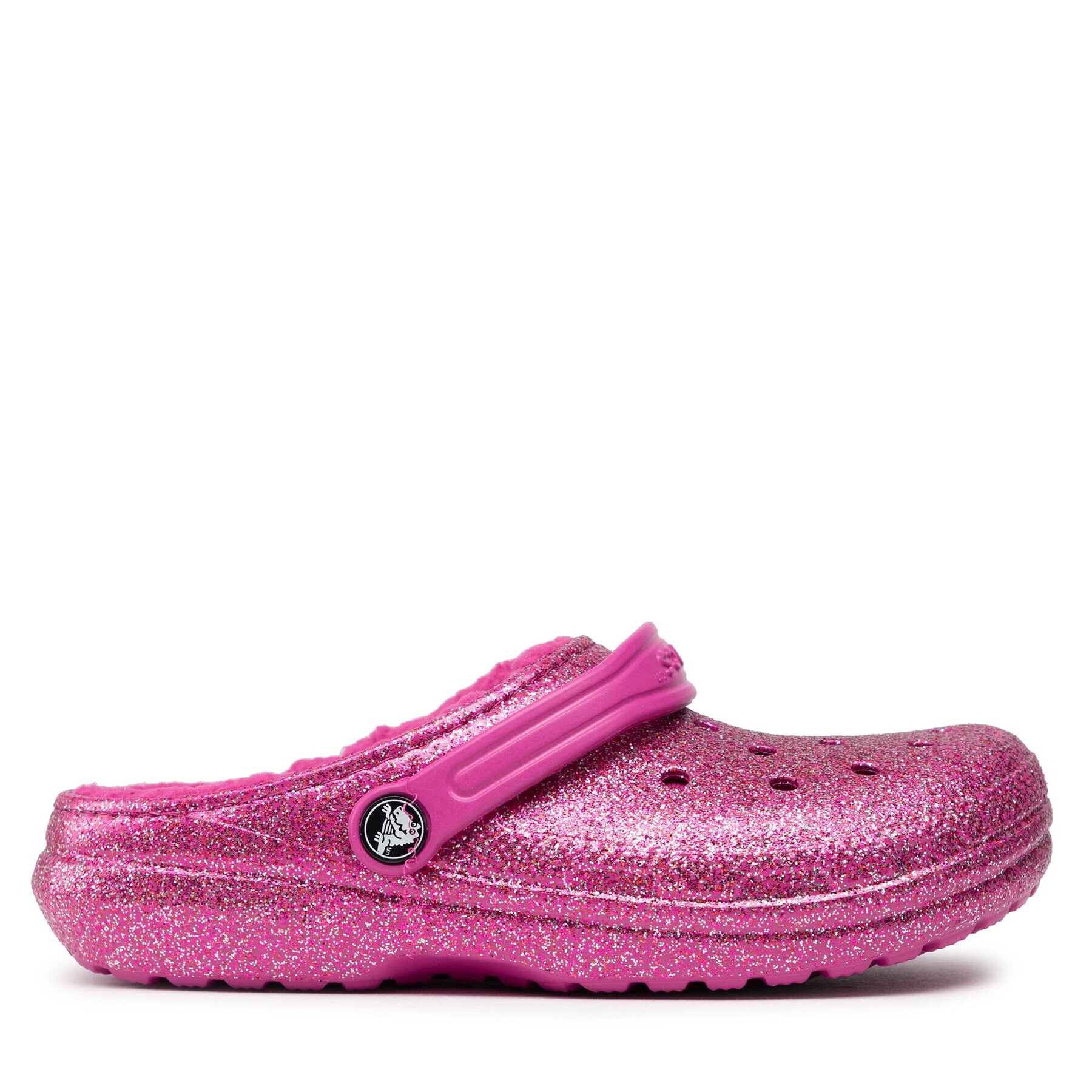 Crocs Чехли Classic Lined Glitter Clog K 207462 Розов - Pepit.bg