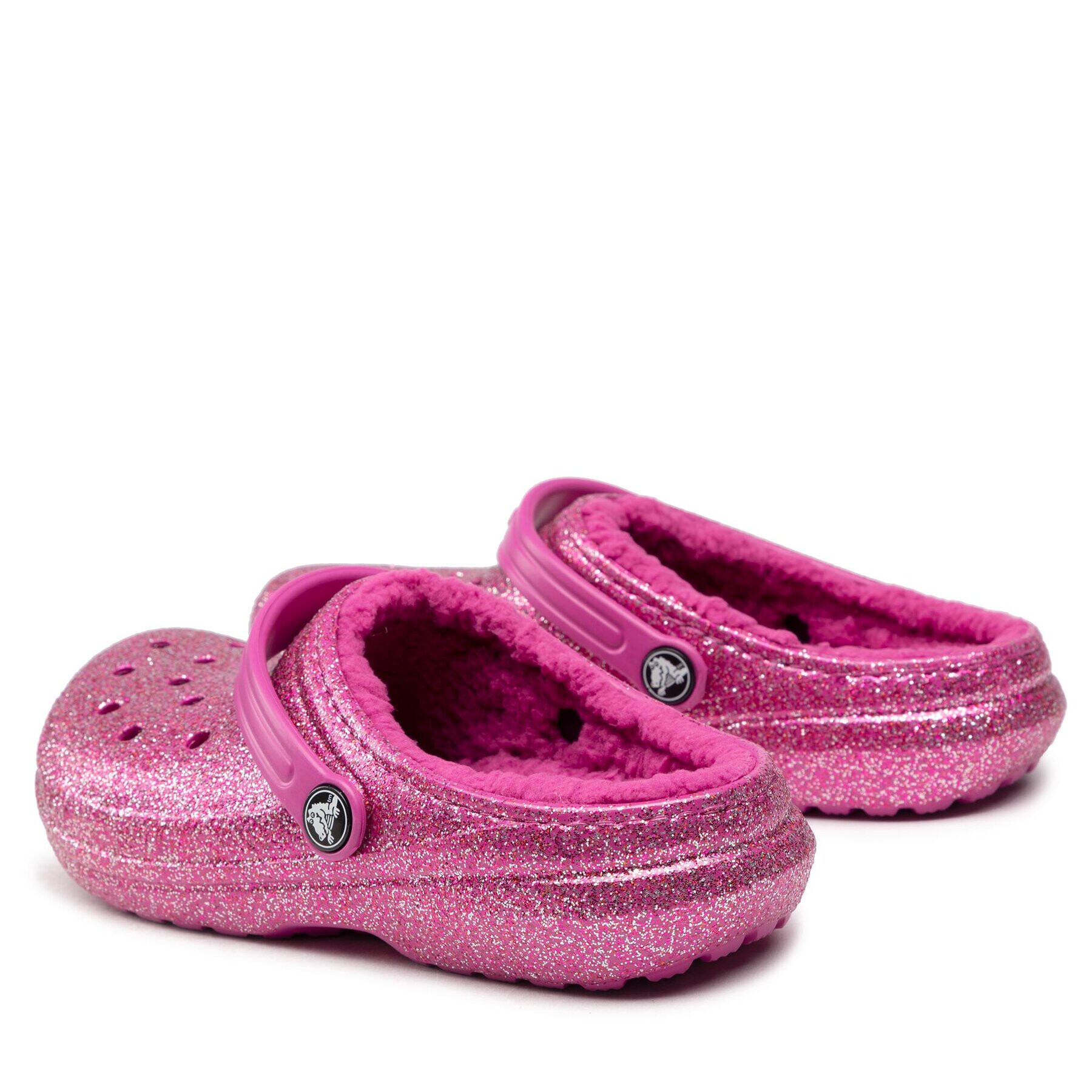 Crocs Чехли Classic Lined Glitter Clog K 207462 Розов - Pepit.bg