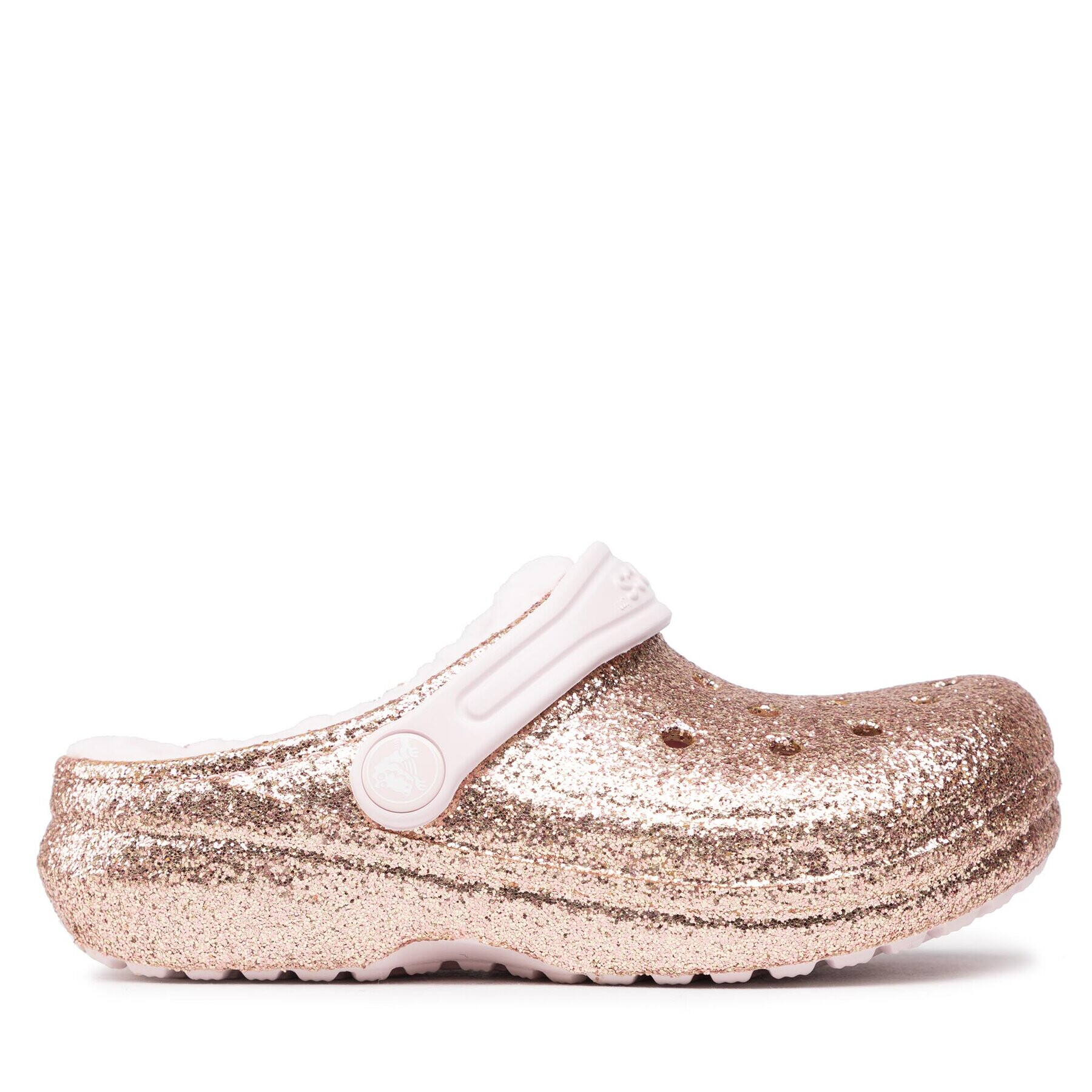 Crocs Чехли Classic Lined Glitter Clog K 207462 Златист - Pepit.bg