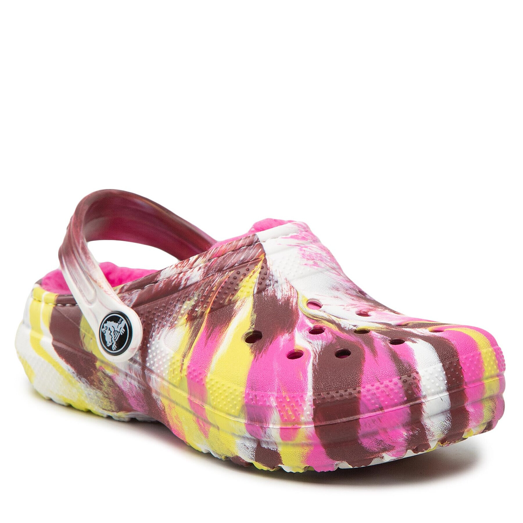 Crocs Чехли Classic Lined Marbled Cgk 207773 Розов - Pepit.bg