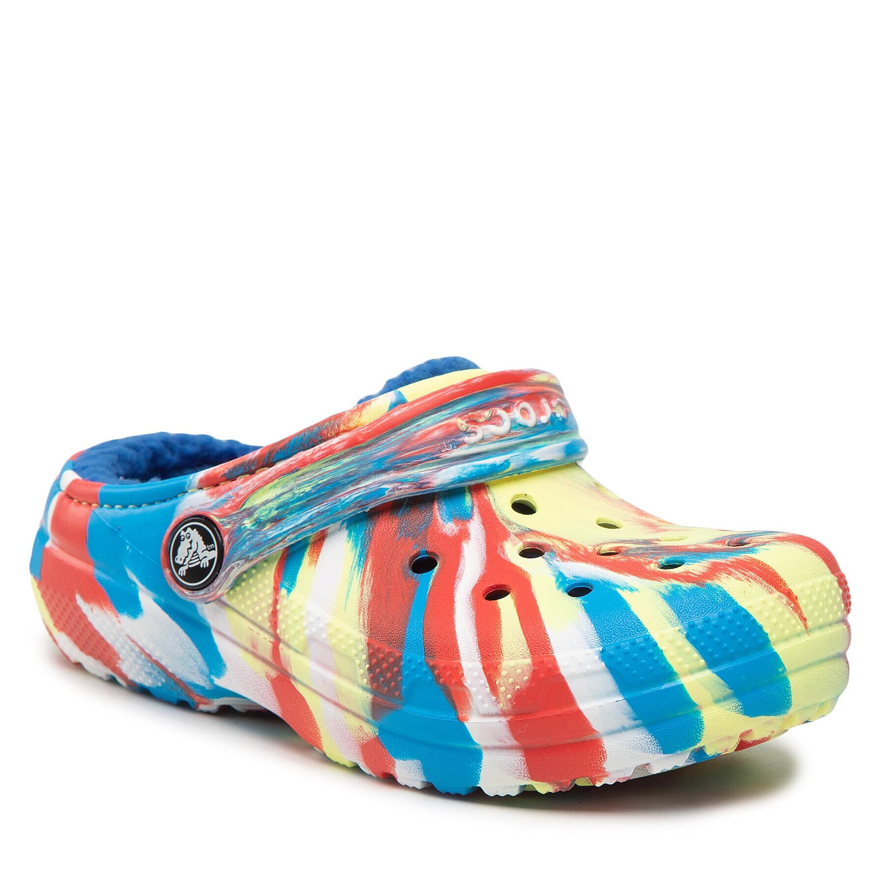 Crocs Чехли Classic Lined Marbled Cgk 207773 Жълт - Pepit.bg