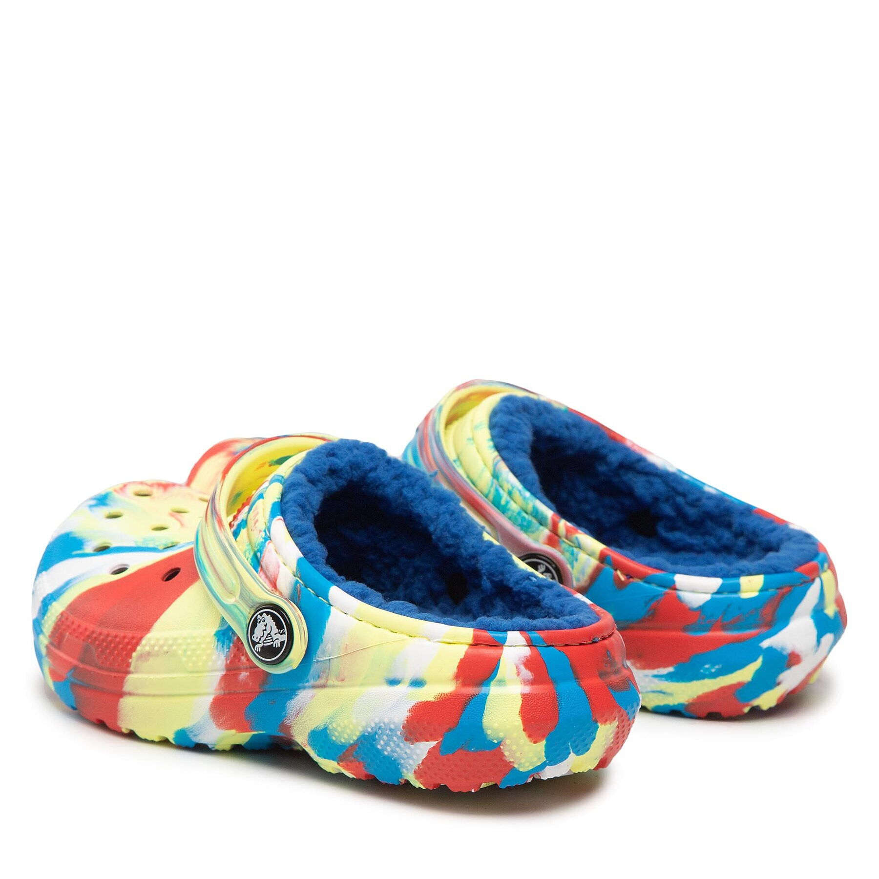 Crocs Чехли Classic Lined Marbled Cgk 207773 Жълт - Pepit.bg