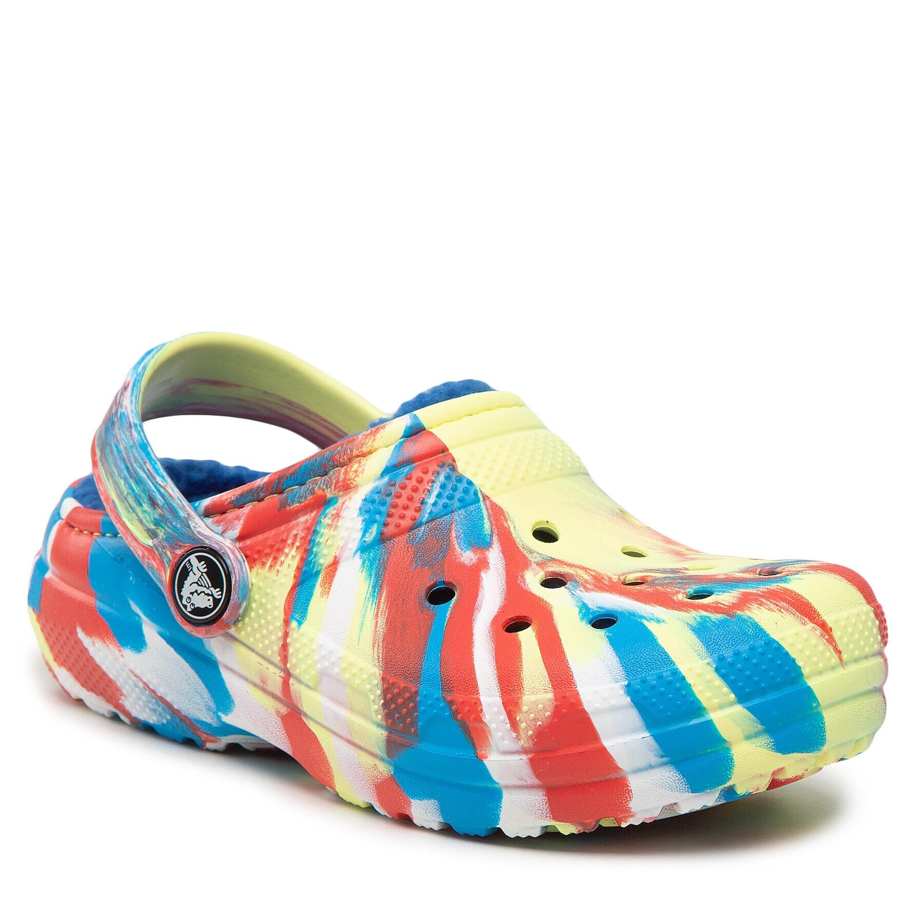 Crocs Чехли Classic Lined Marbled Cgk 207773 Жълт - Pepit.bg