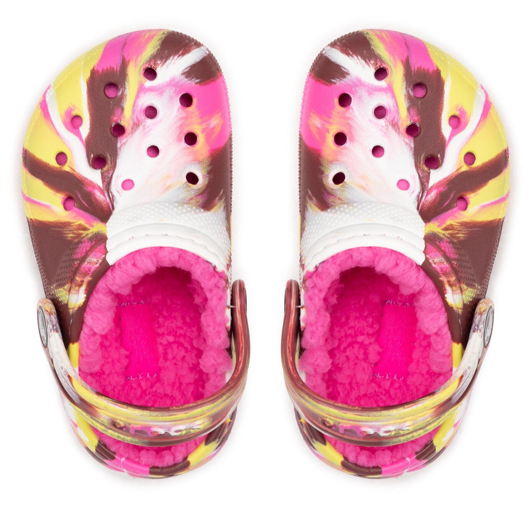 Crocs Чехли Classic Lined Marbled Cgt 207778 Цветен - Pepit.bg