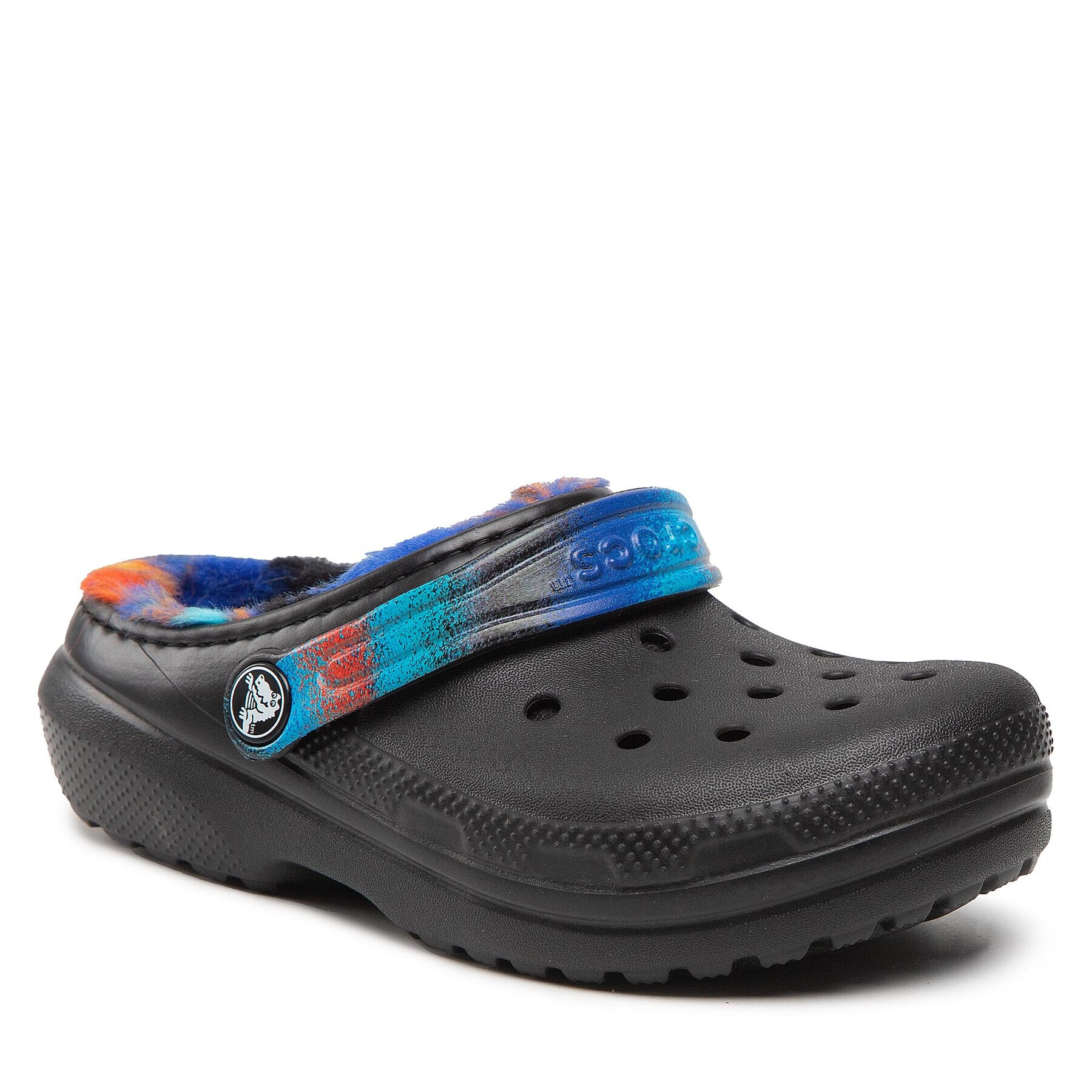 Crocs Чехли Classic Lined Spray Dye Clog K 208081 Черен - Pepit.bg