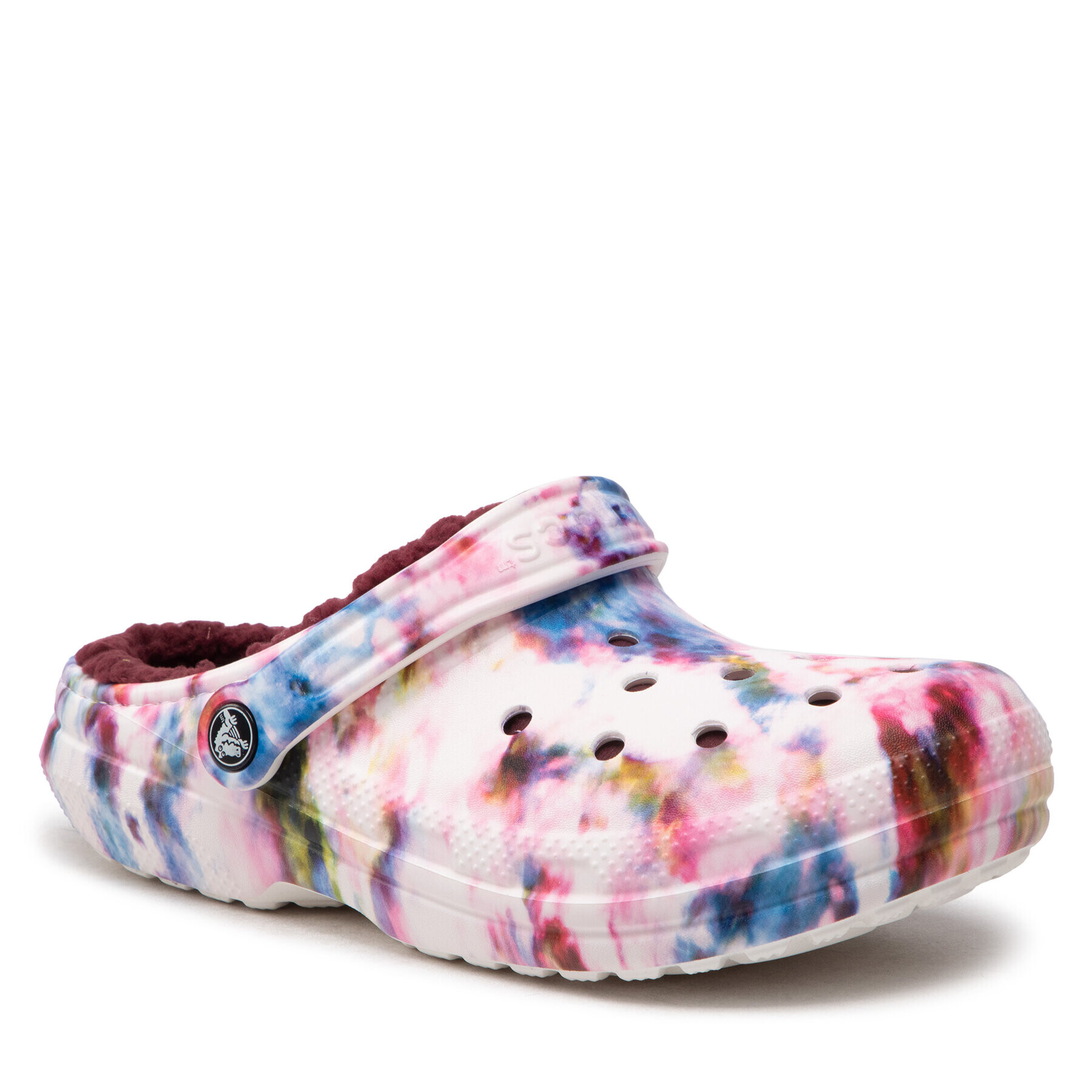 Crocs Чехли Classic Lined Tie Dye Clog 206341 Бял - Pepit.bg