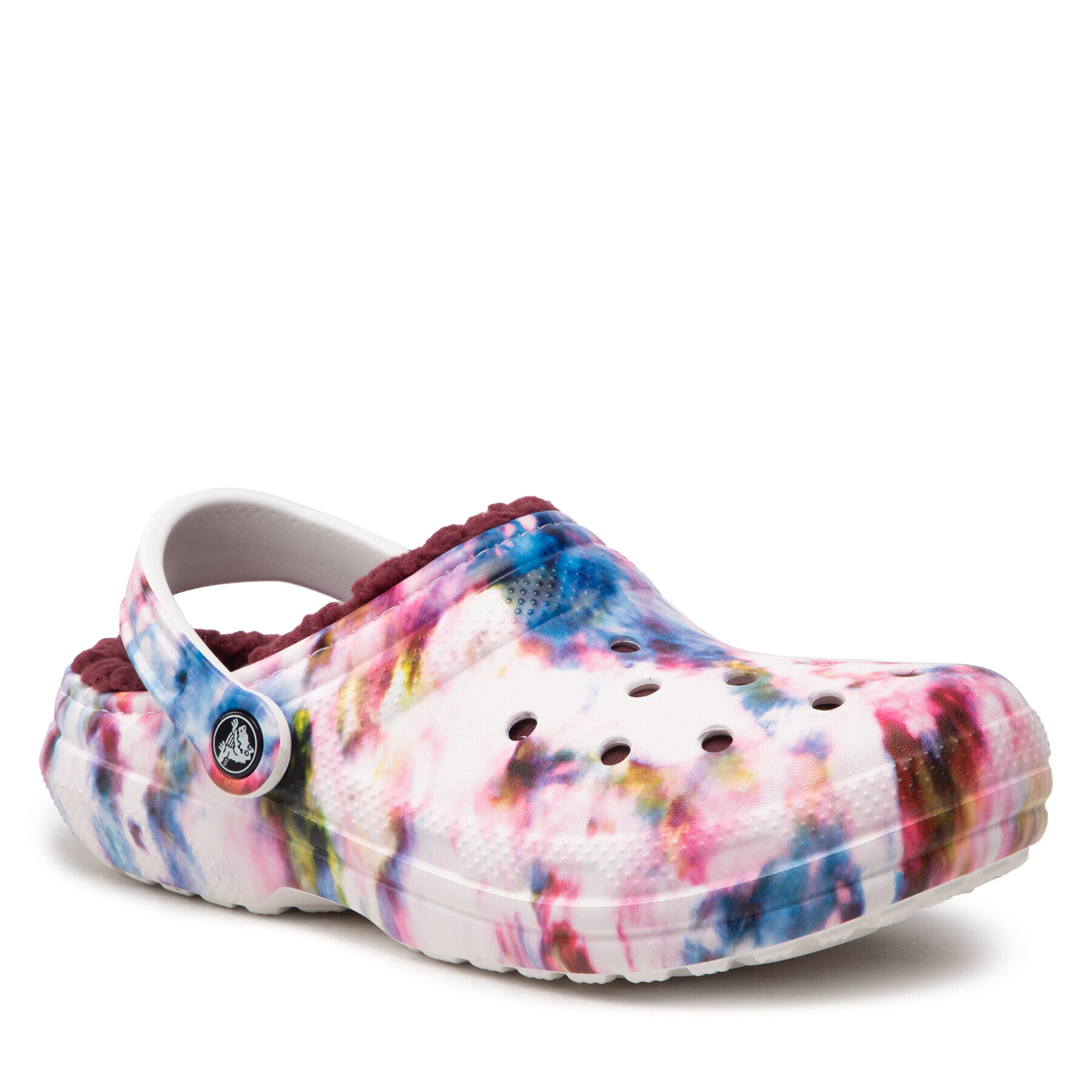 Crocs Чехли Classic Lined Tie Dye Clog 206341 Бял - Pepit.bg