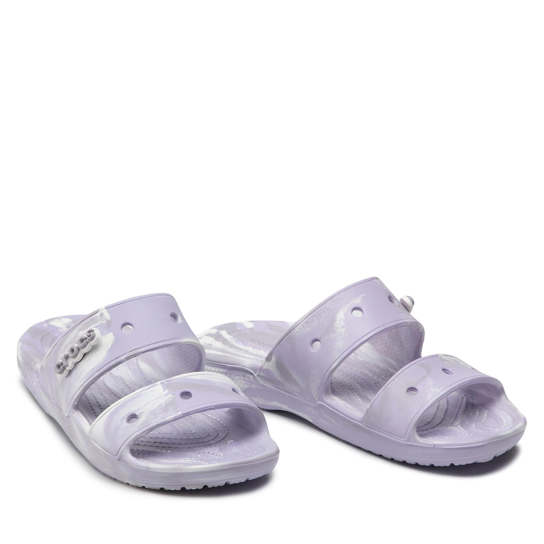 Crocs Чехли Classic Marbled Sandal 207701 Виолетов - Pepit.bg