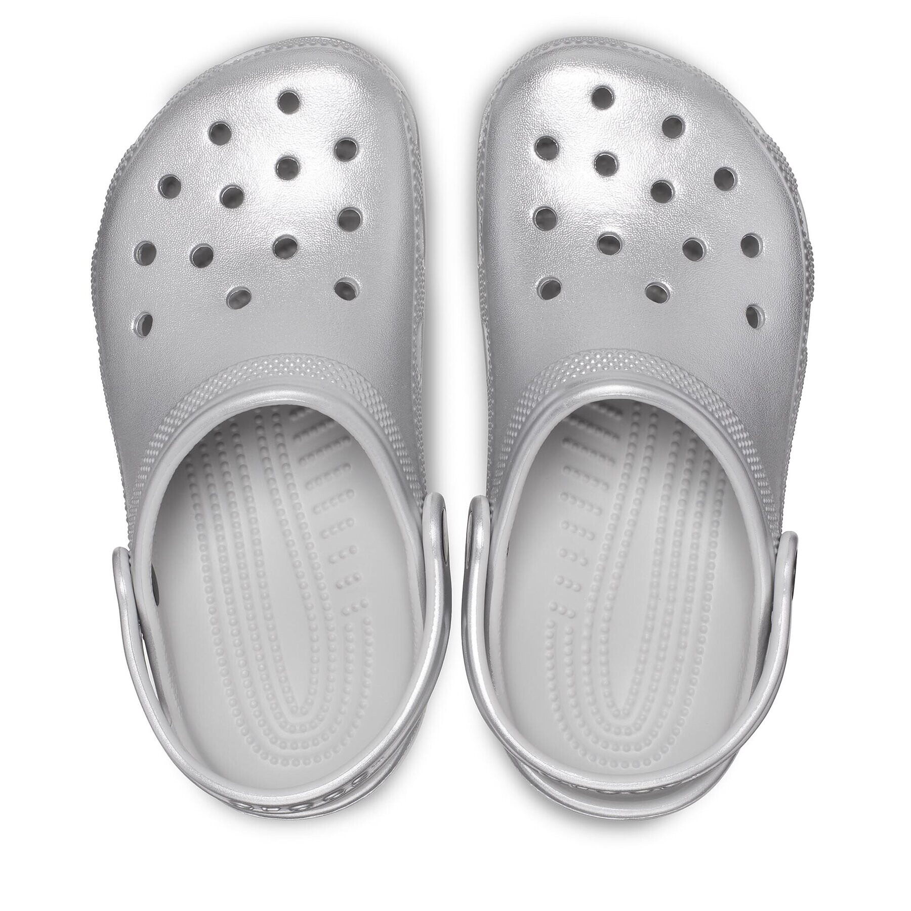 Crocs Чехли Classic Metallic Clog T 209198 Сребрист - Pepit.bg