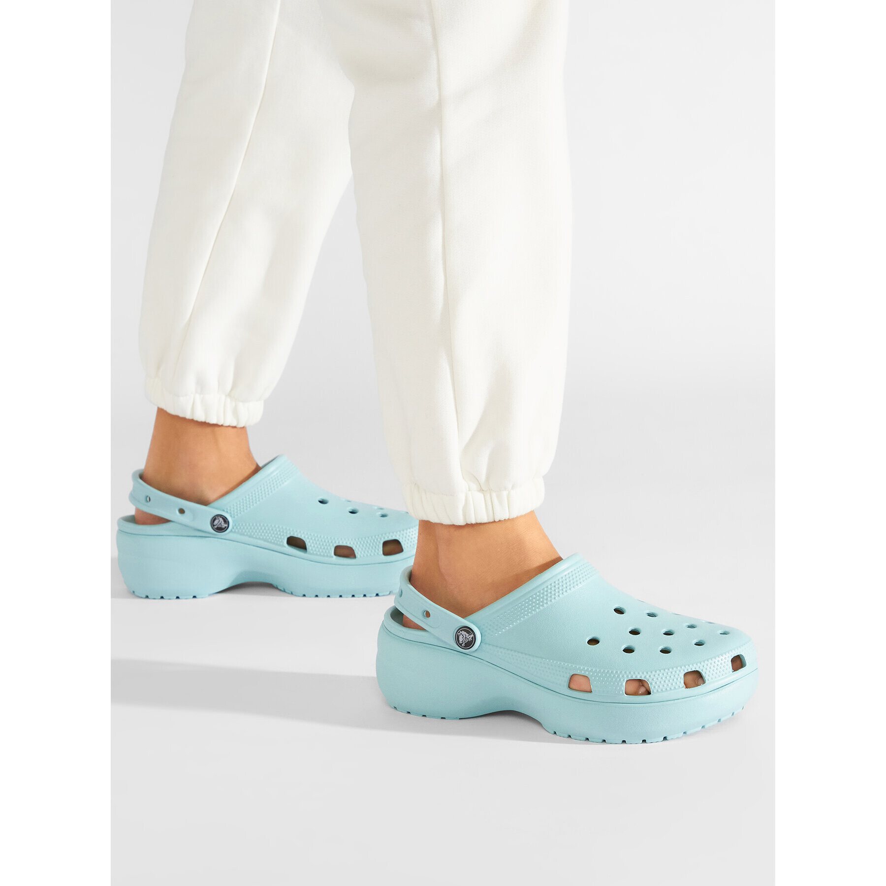 Crocs Чехли Classic Platform Clog 206750 Зелен - Pepit.bg