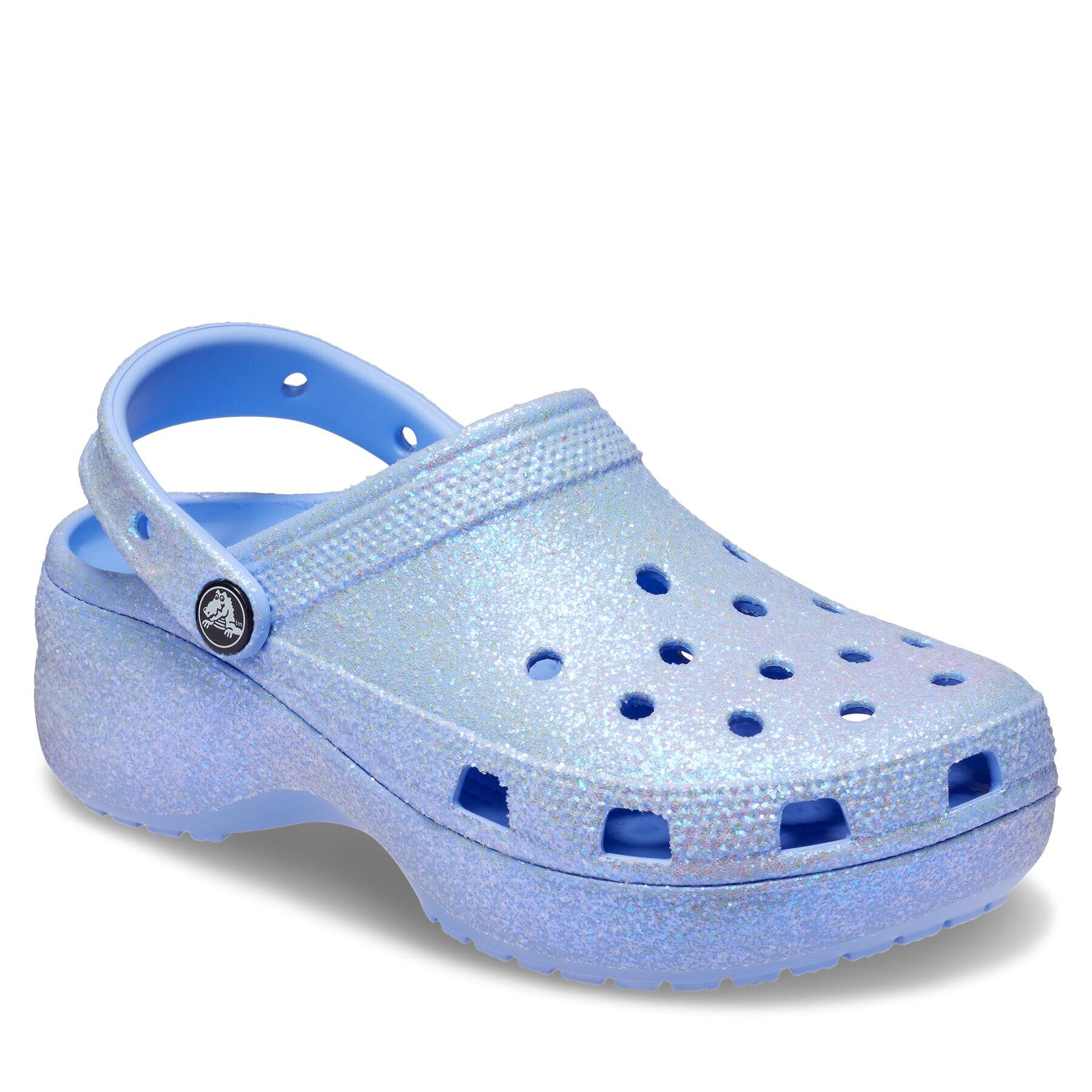 Crocs Чехли Classic Platform Glitter Clog 207241 Тъмносин - Pepit.bg