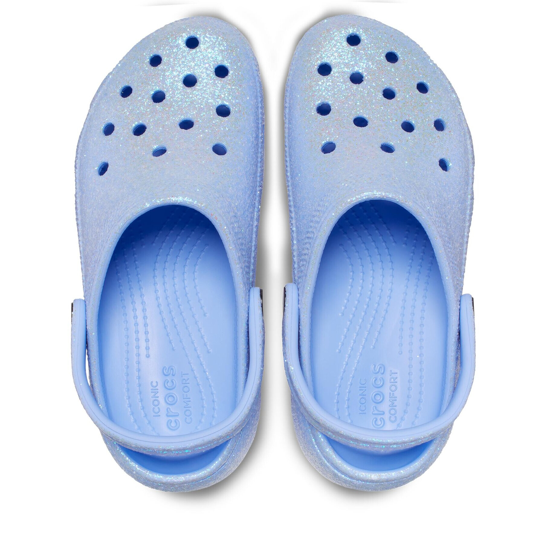 Crocs Чехли Classic Platform Glitter Clog 207241 Тъмносин - Pepit.bg