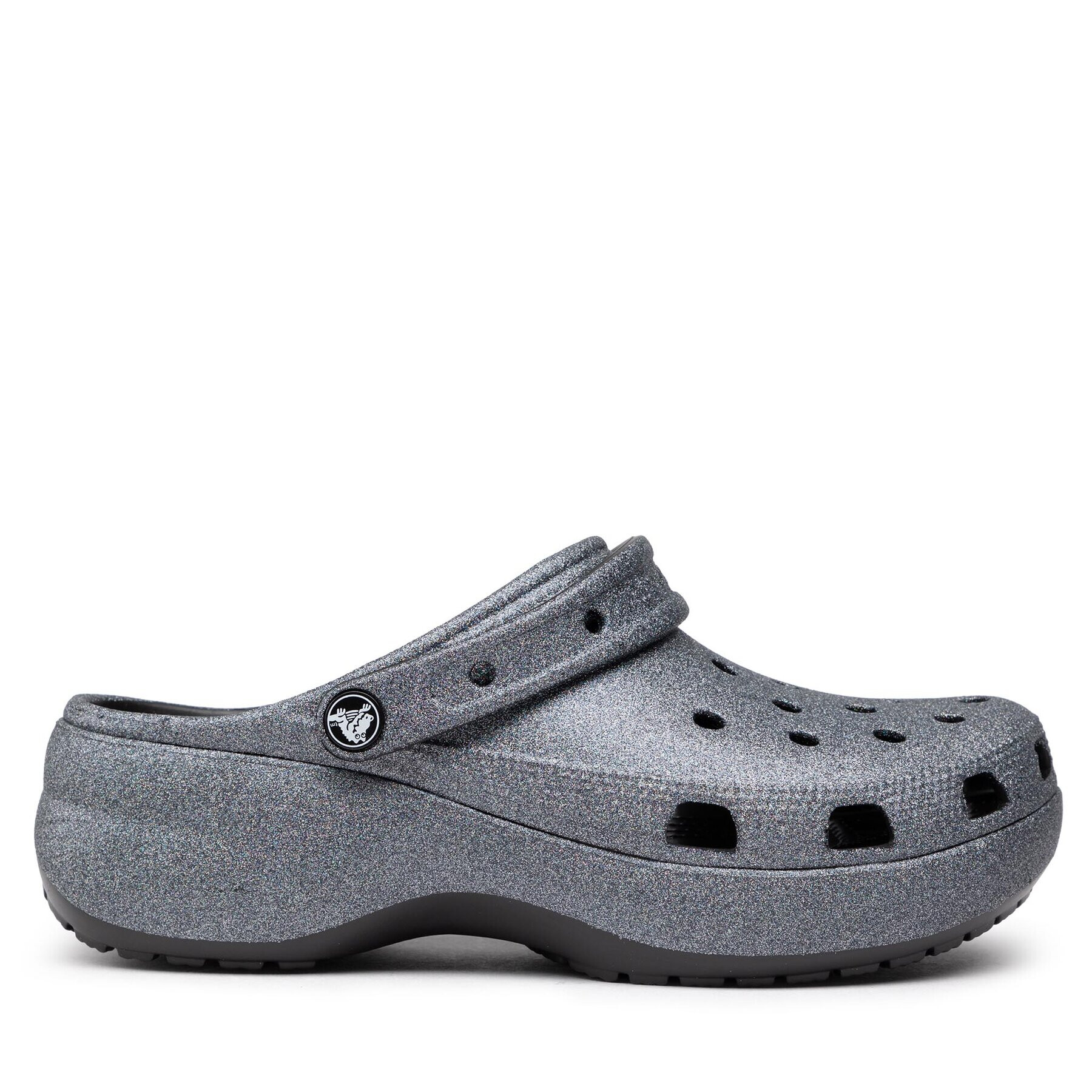 Crocs Чехли Classic Platform Glitterclog W 207770 Сребрист - Pepit.bg