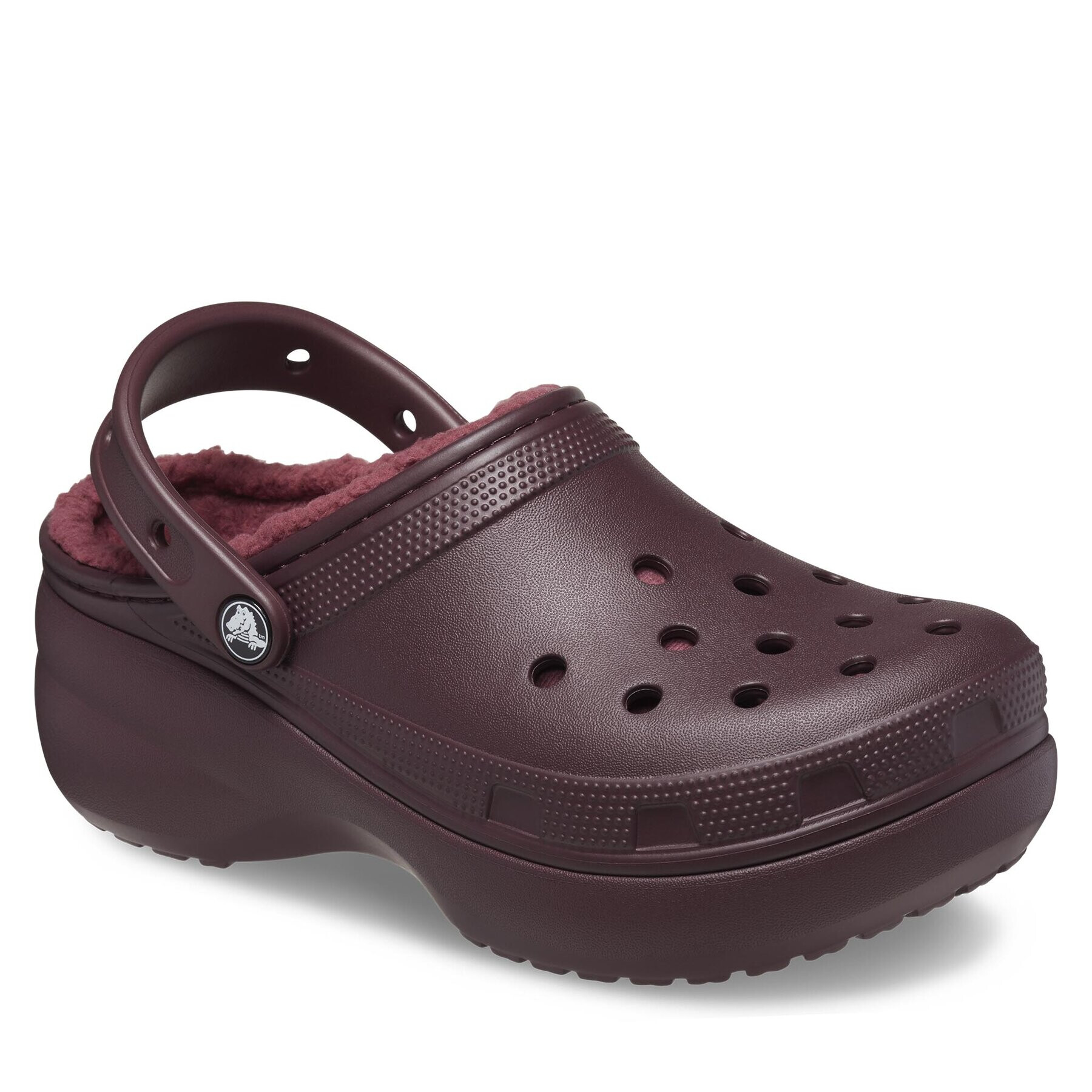 Crocs Чехли Classic Platform Lined Clog W 207938 Бордо - Pepit.bg