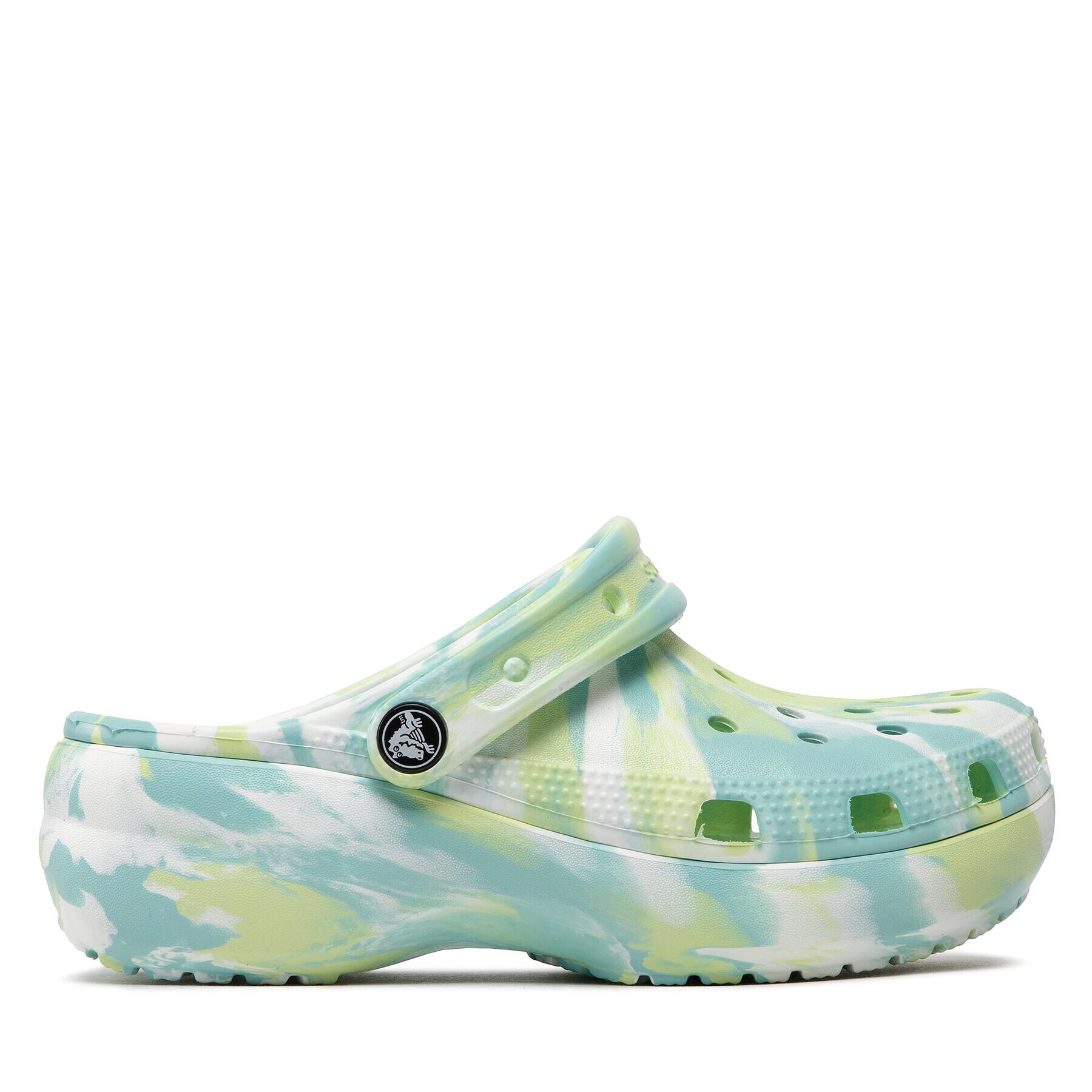Crocs Чехли Classic Platform Marbled Clogw 207176 Зелен - Pepit.bg