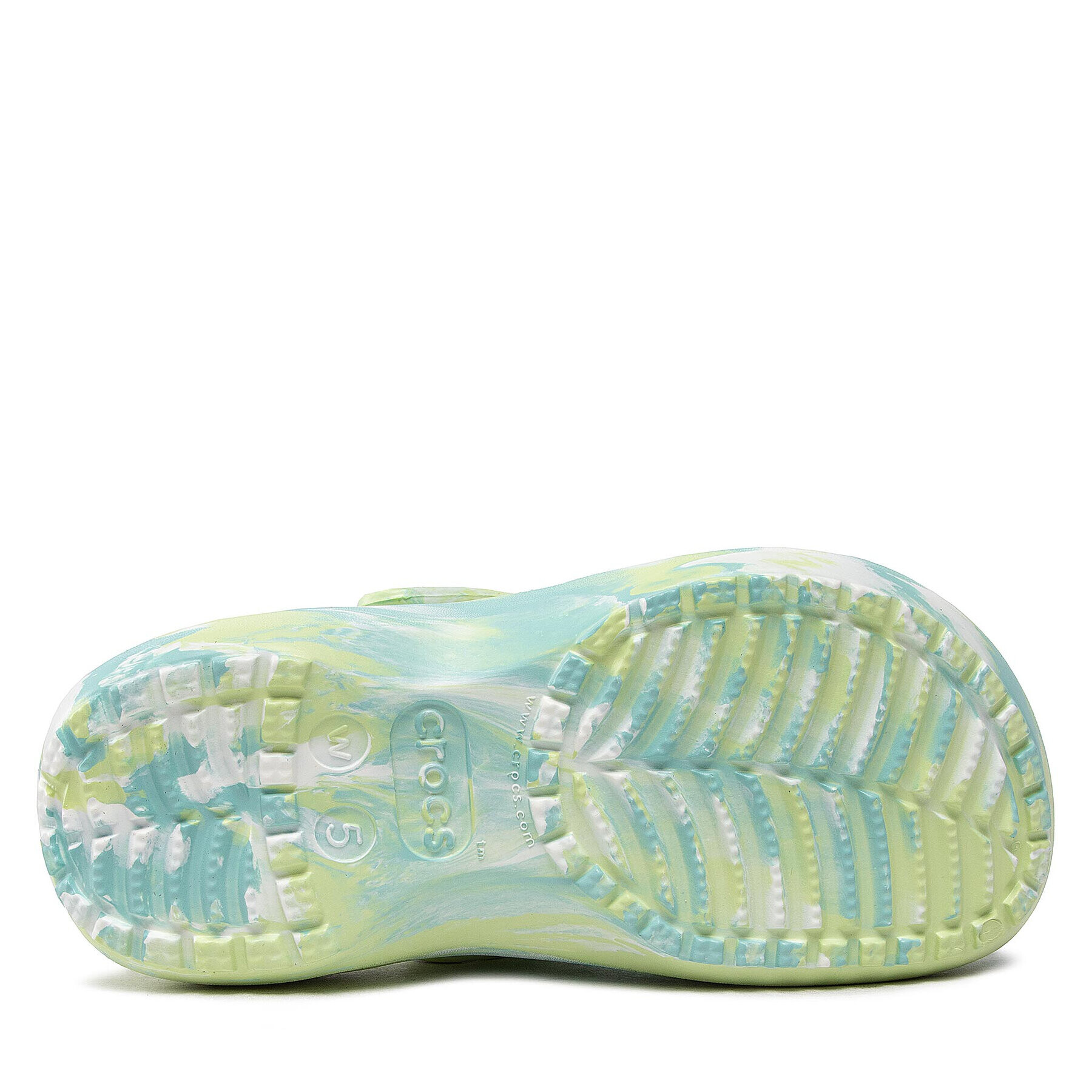 Crocs Чехли Classic Platform Marbled Clogw 207176 Зелен - Pepit.bg