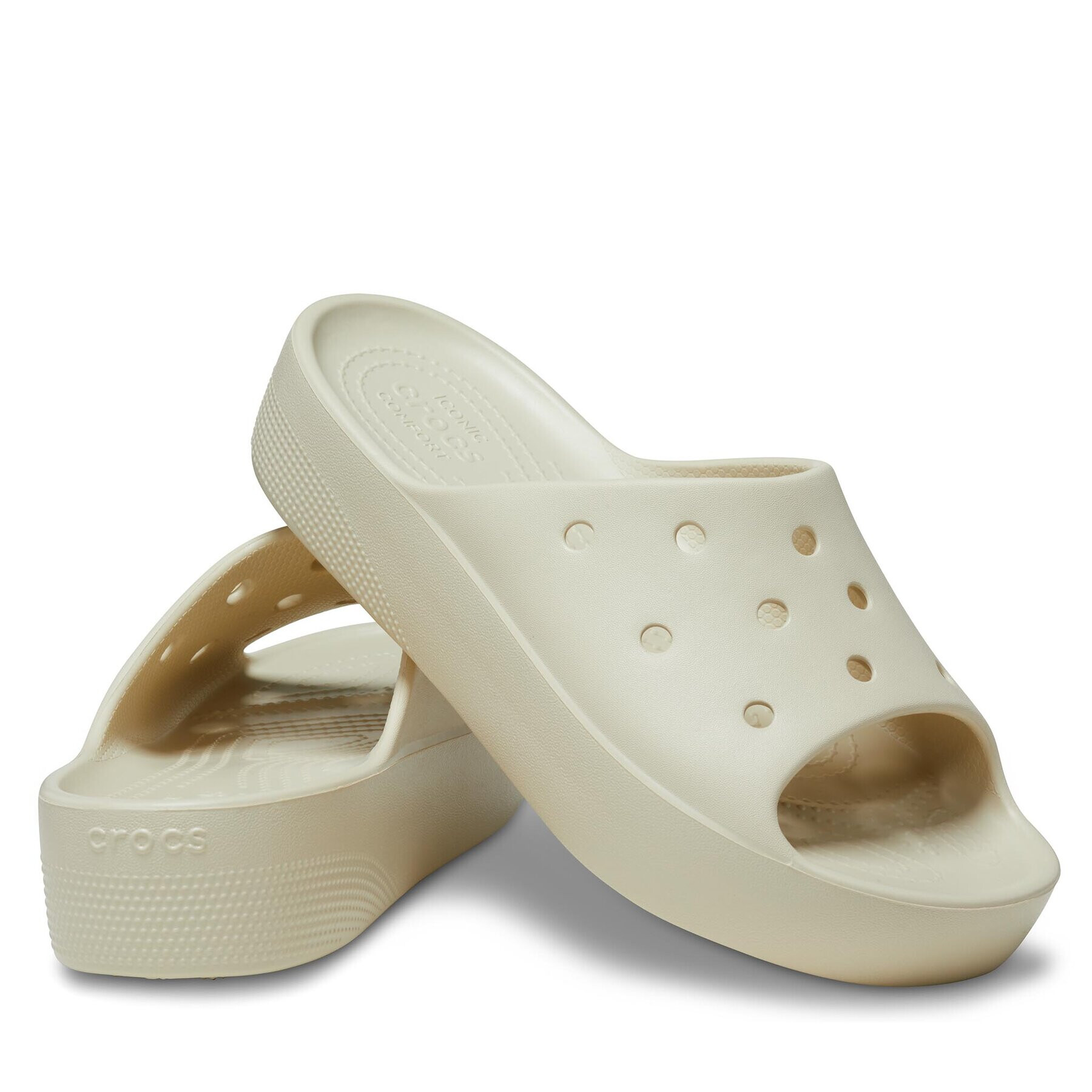 Crocs Чехли Classic Platform Slide 208180 Бежов - Pepit.bg