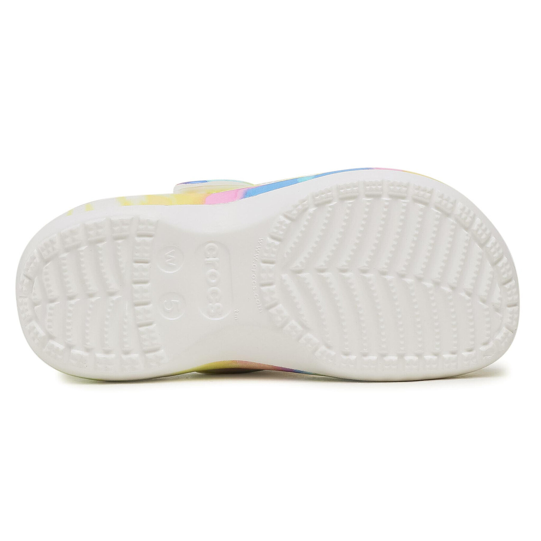 Crocs Чехли Classic Platform Tie Dye Graph Clgw 207151 Бял - Pepit.bg