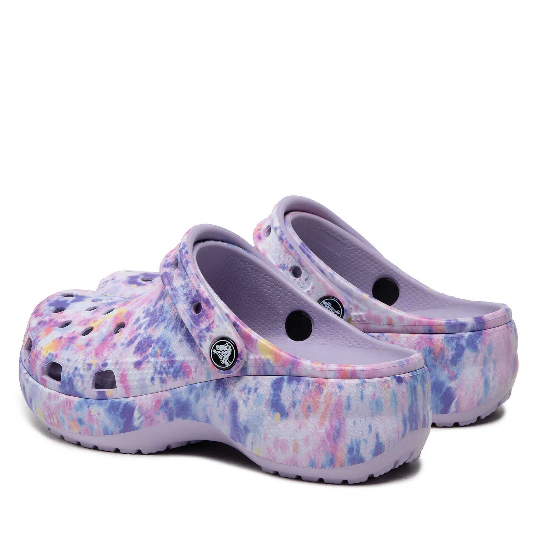 Crocs Чехли Classic Platform Tie Dye Graph Clgw 207151 Виолетов - Pepit.bg