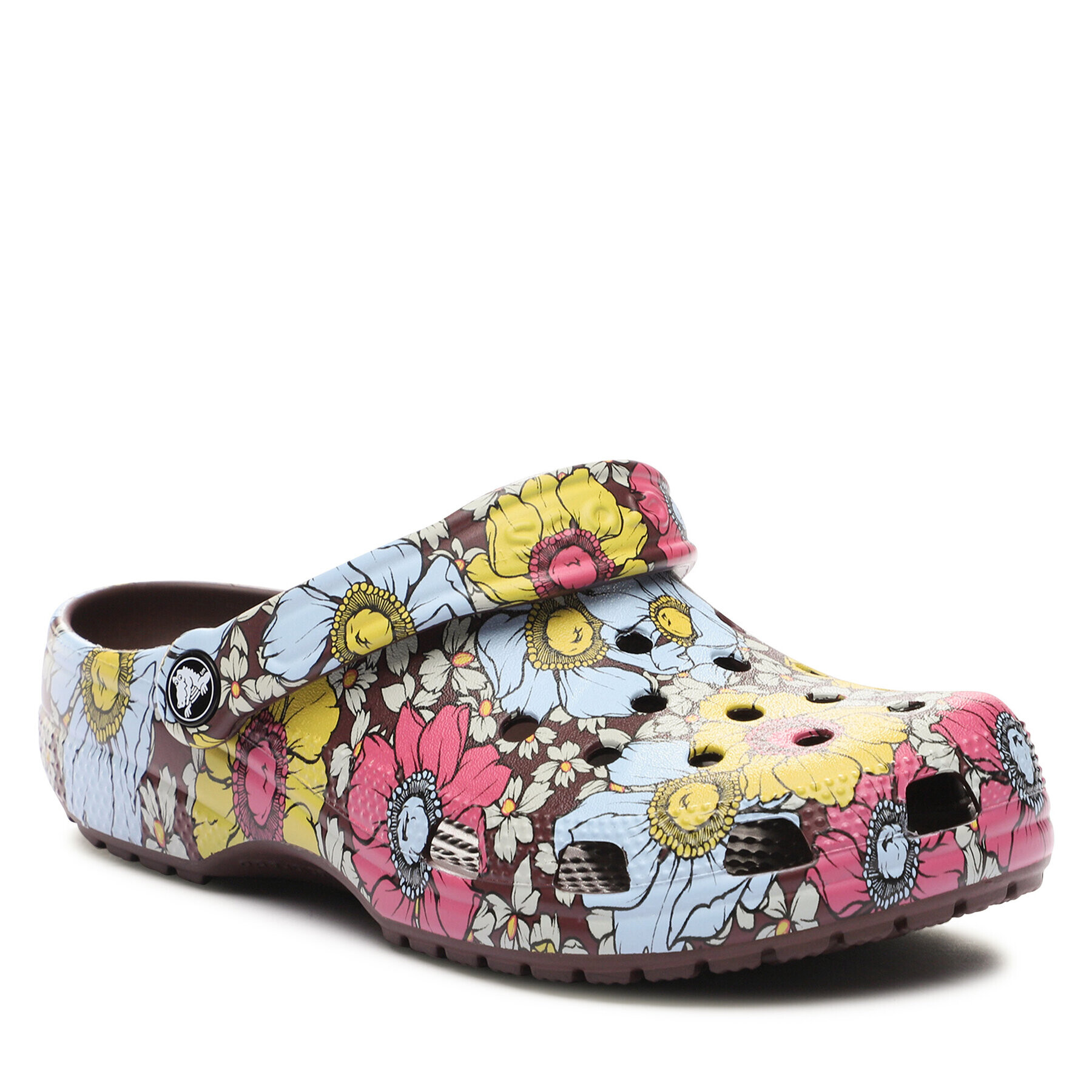 Crocs Чехли Classic Retro Floral Clog 208954 Бордо - Pepit.bg