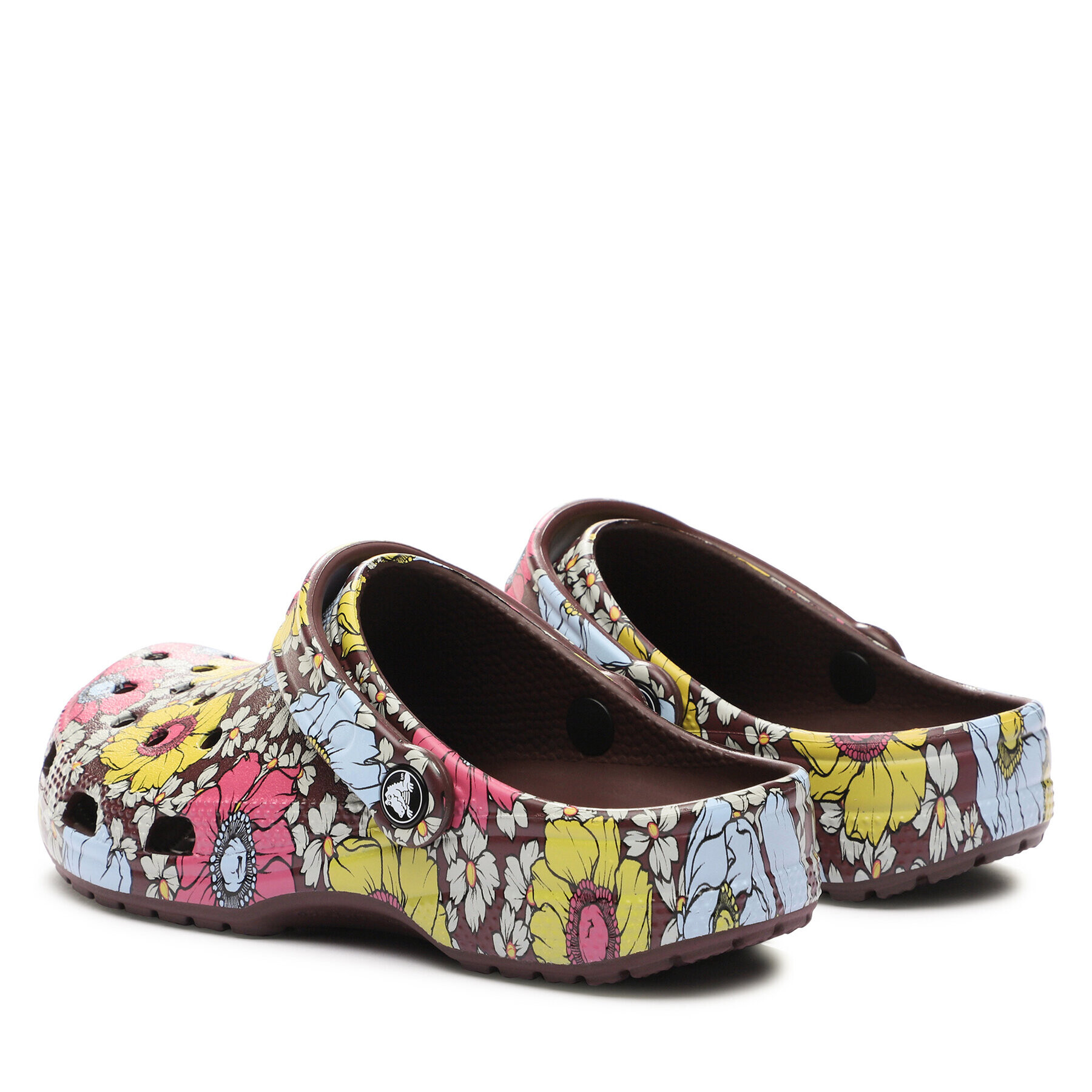 Crocs Чехли Classic Retro Floral Clog 208954 Бордо - Pepit.bg