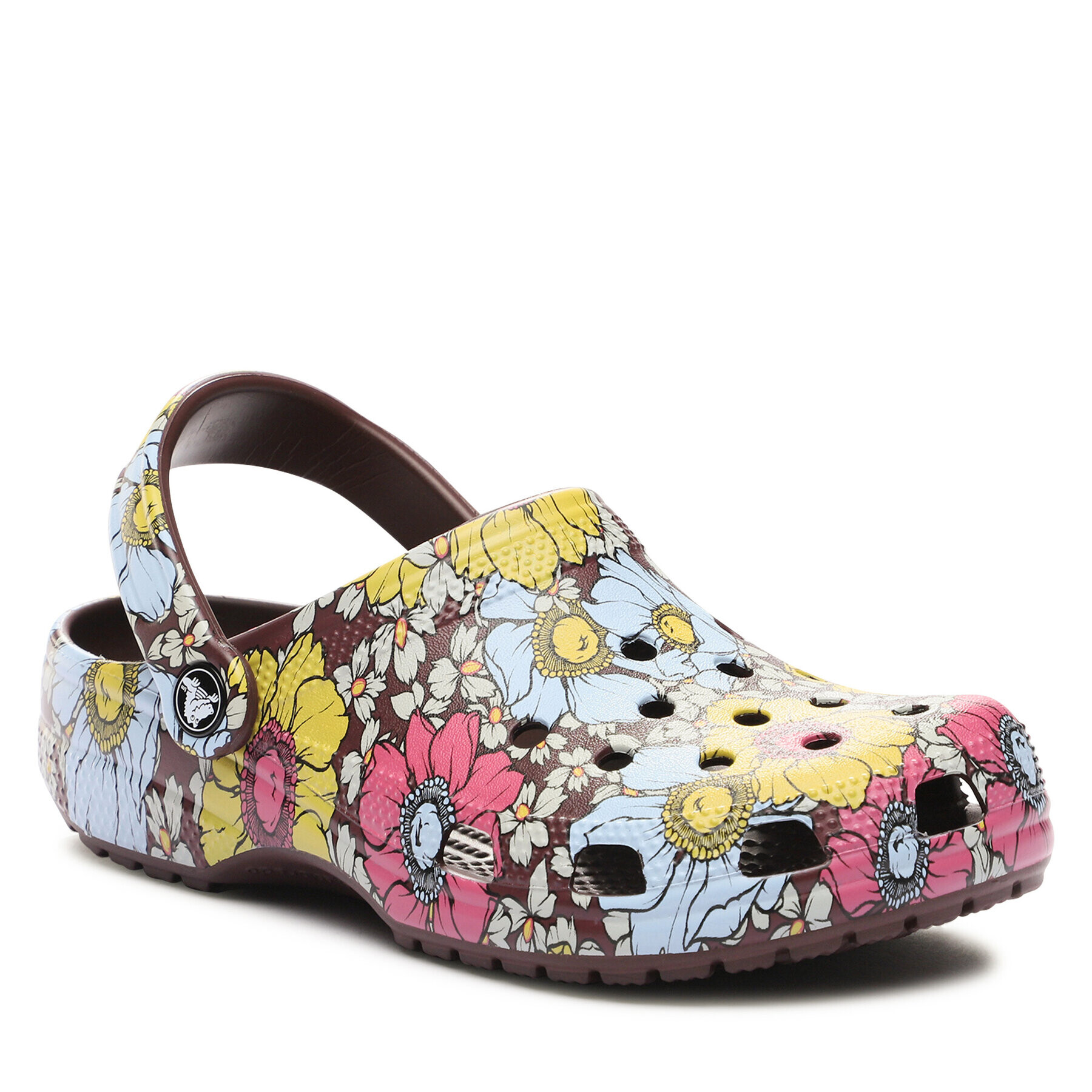 Crocs Чехли Classic Retro Floral Clog 208954 Бордо - Pepit.bg