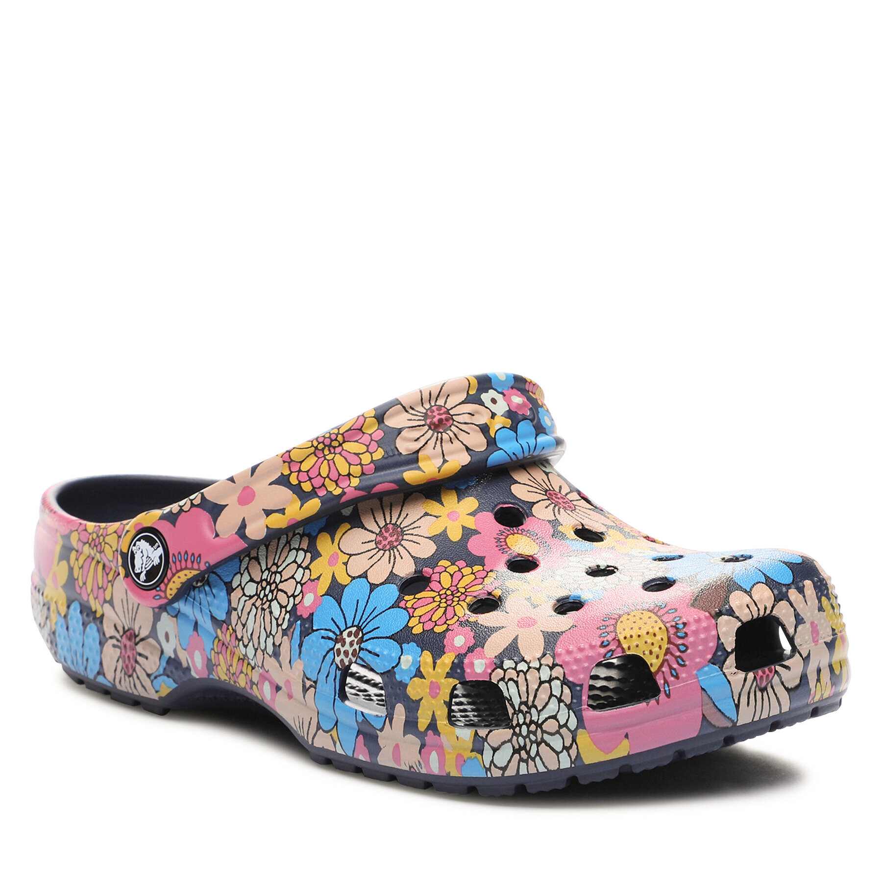 Crocs Чехли Classic Retro Floral Clog 208954 Тъмносин - Pepit.bg